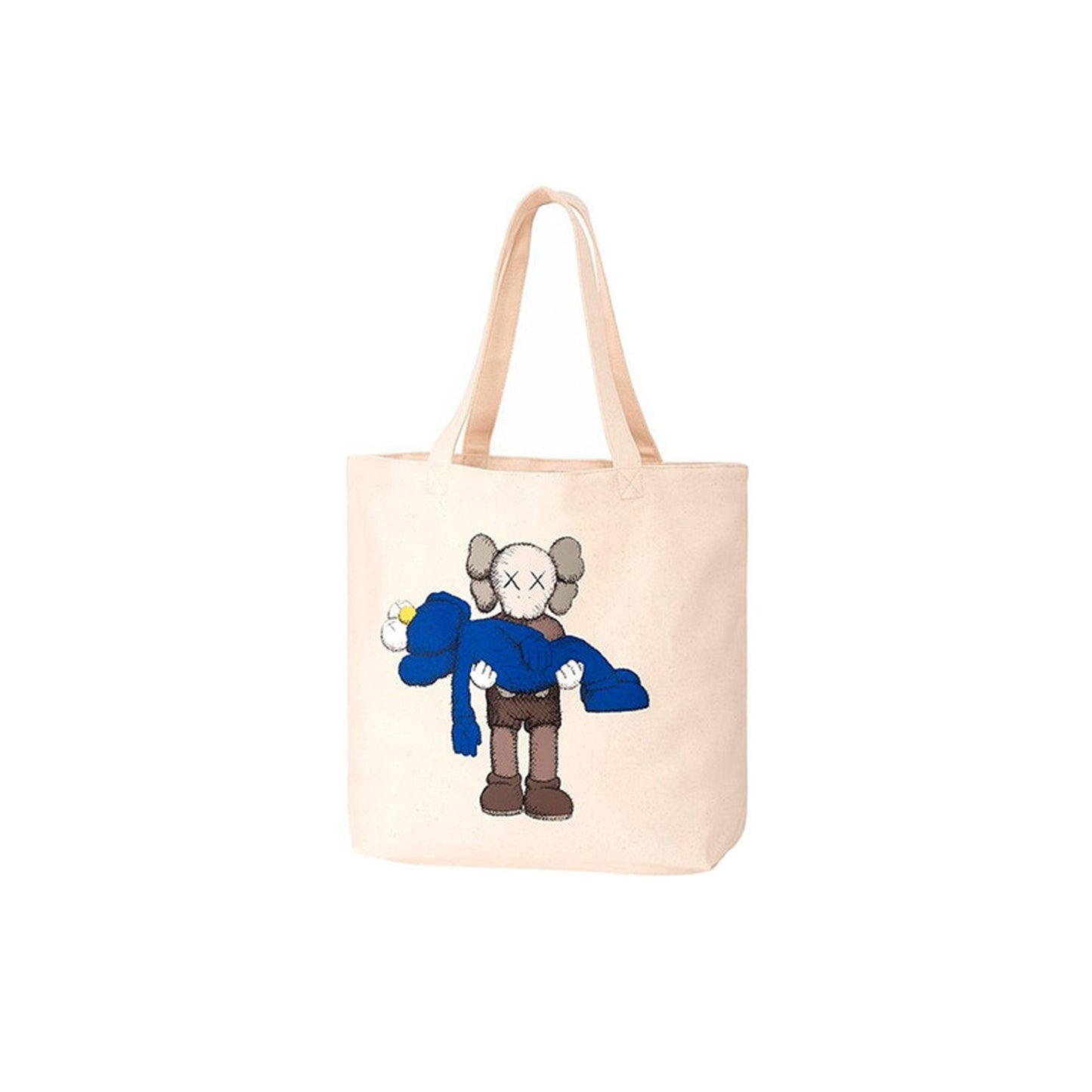 KAWS x Uniqlo Gone Tote Bag Natural, Accessories- dollarflexclub
