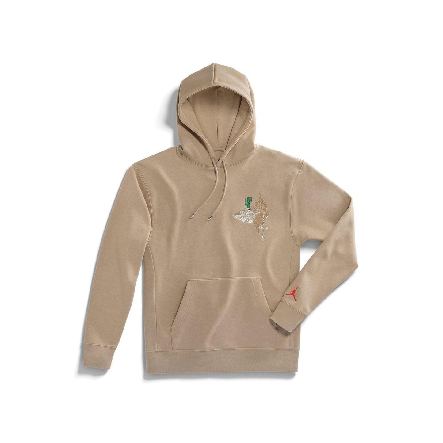 Travis Scott Cactus Jack x Jordan Pullover Hoodie Khaki/University Red, Clothing- re:store-melbourne-Nike x Travis Scott