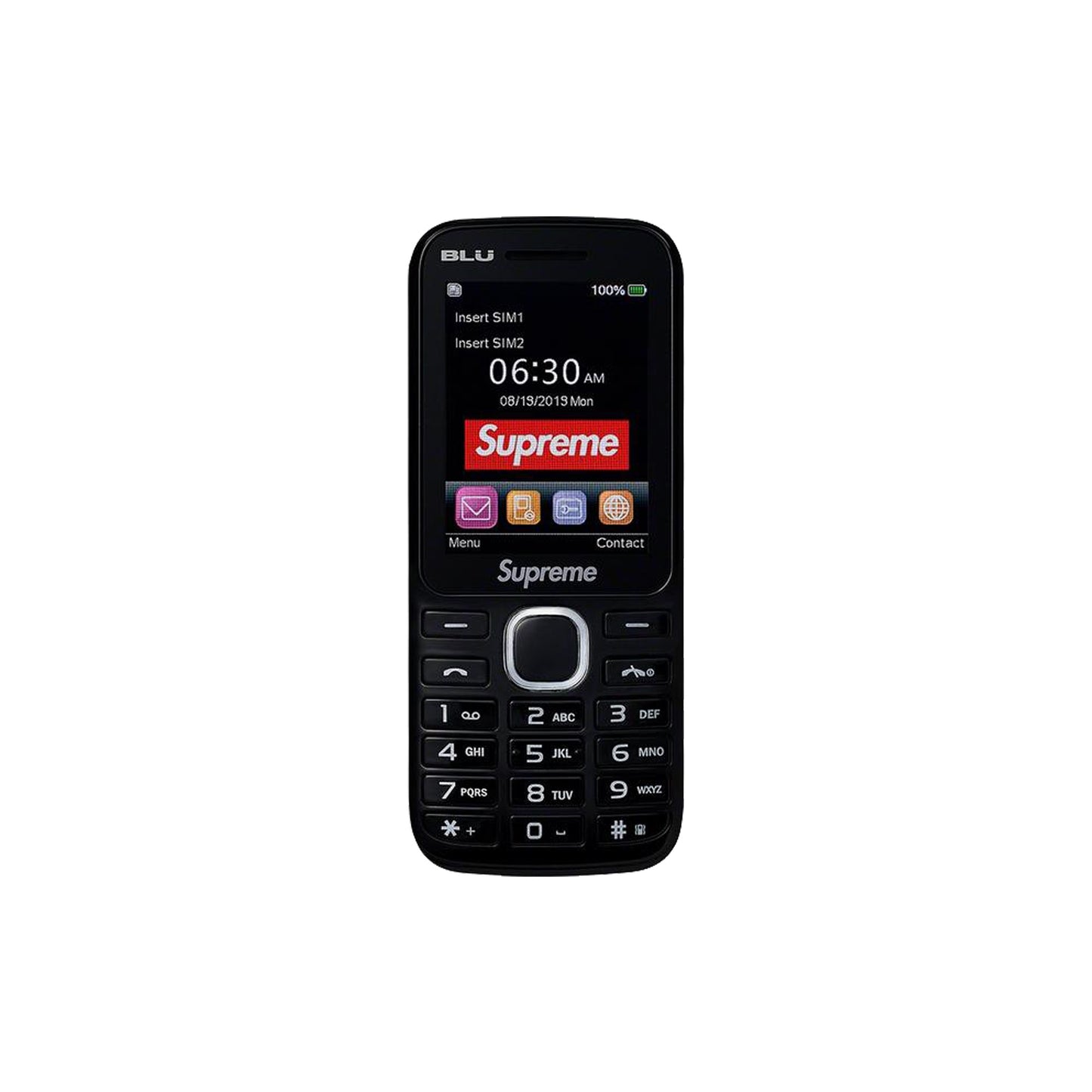 Supreme /BLU Burner Phone Black, Collectibles- dollarflexclub