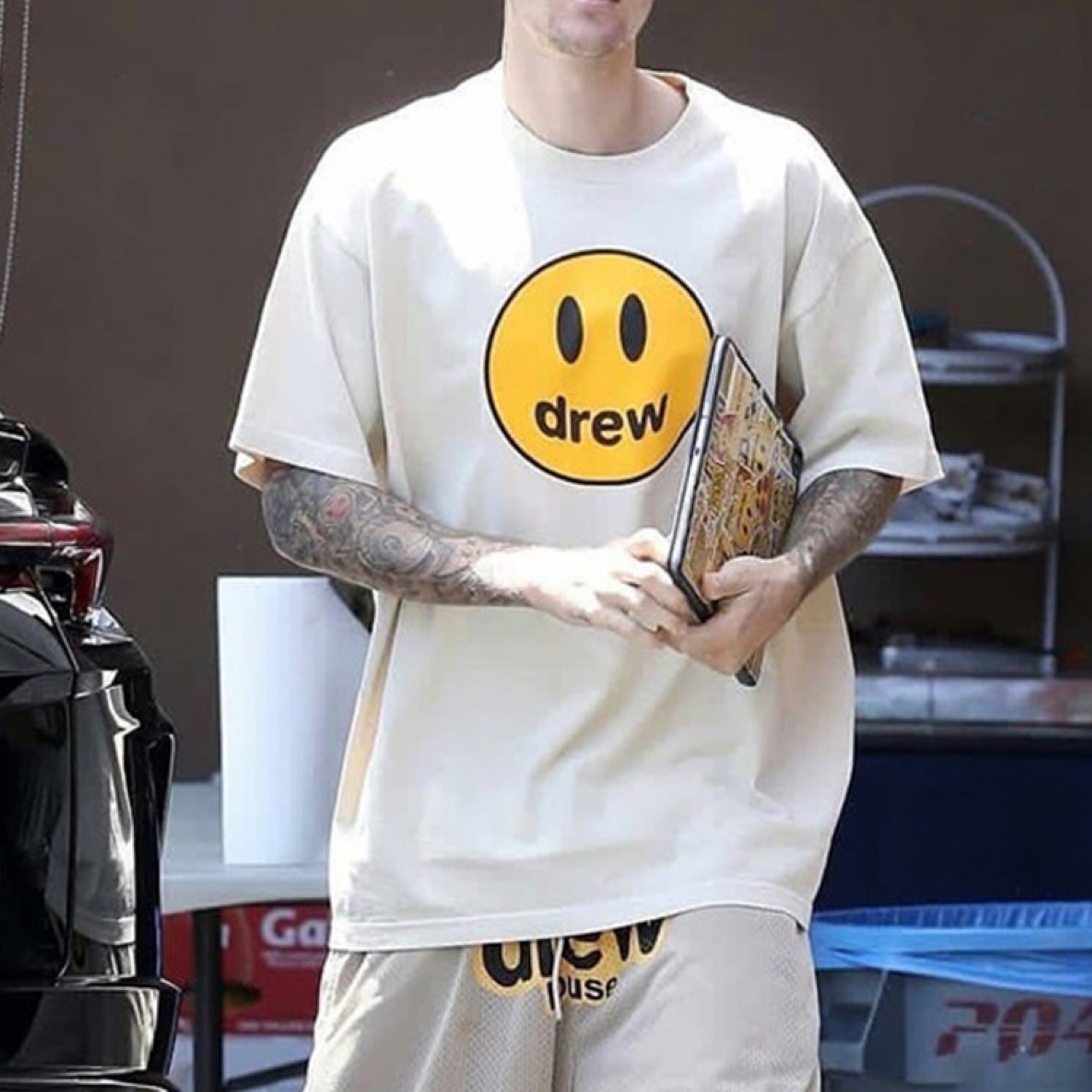 Justin Bieber x Drew House Mascott SS Tee - White, Clothing- re:store-melbourne-Drew House