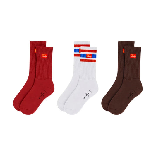 Travis Scott x McDonalds CJ Arches Sock Pack Multi, Accessories- re:store-melbourne-Travis Scott