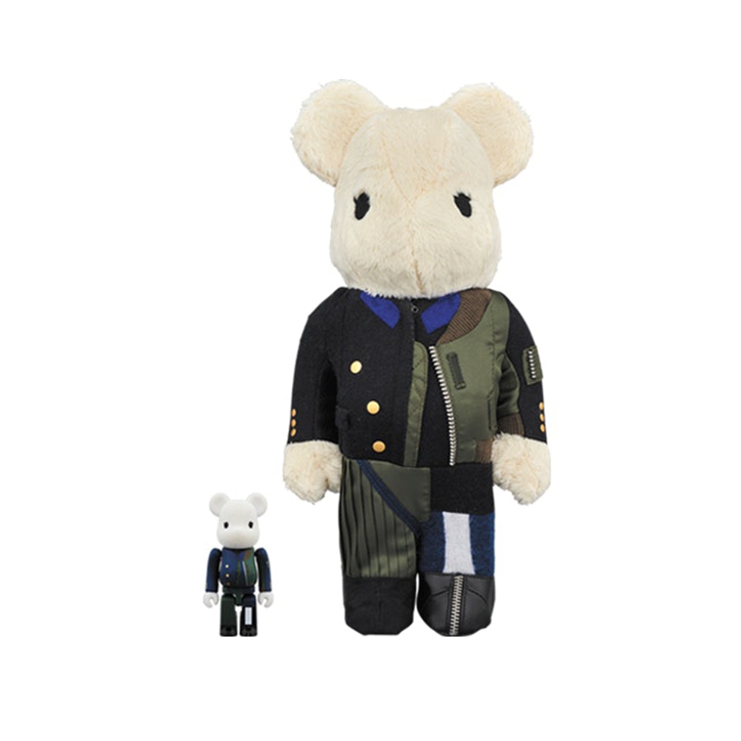 Sacai x Bearbrick 400%+100% Set, Collectibles- dollarflexclub