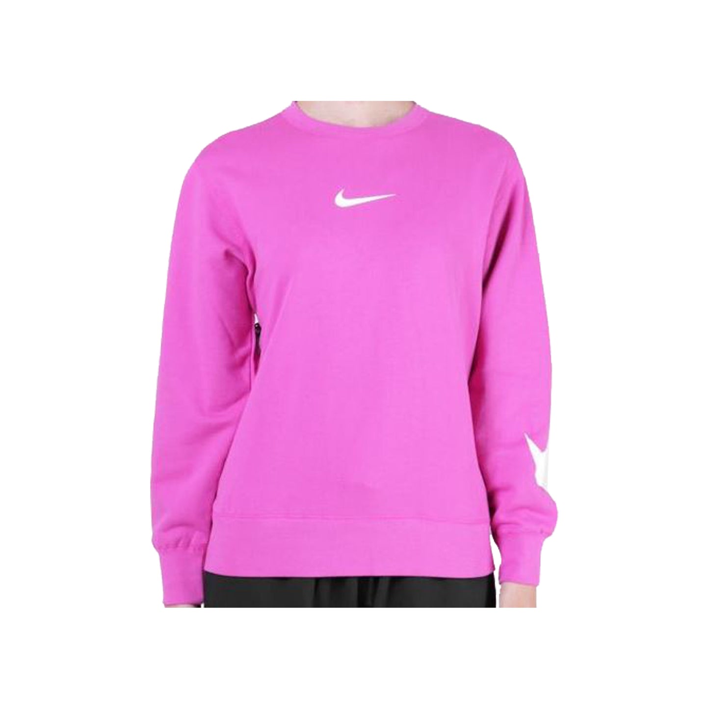 NIKE Women Cotton Sweatshirt Fuchsia, Clothing- dollarflexclub