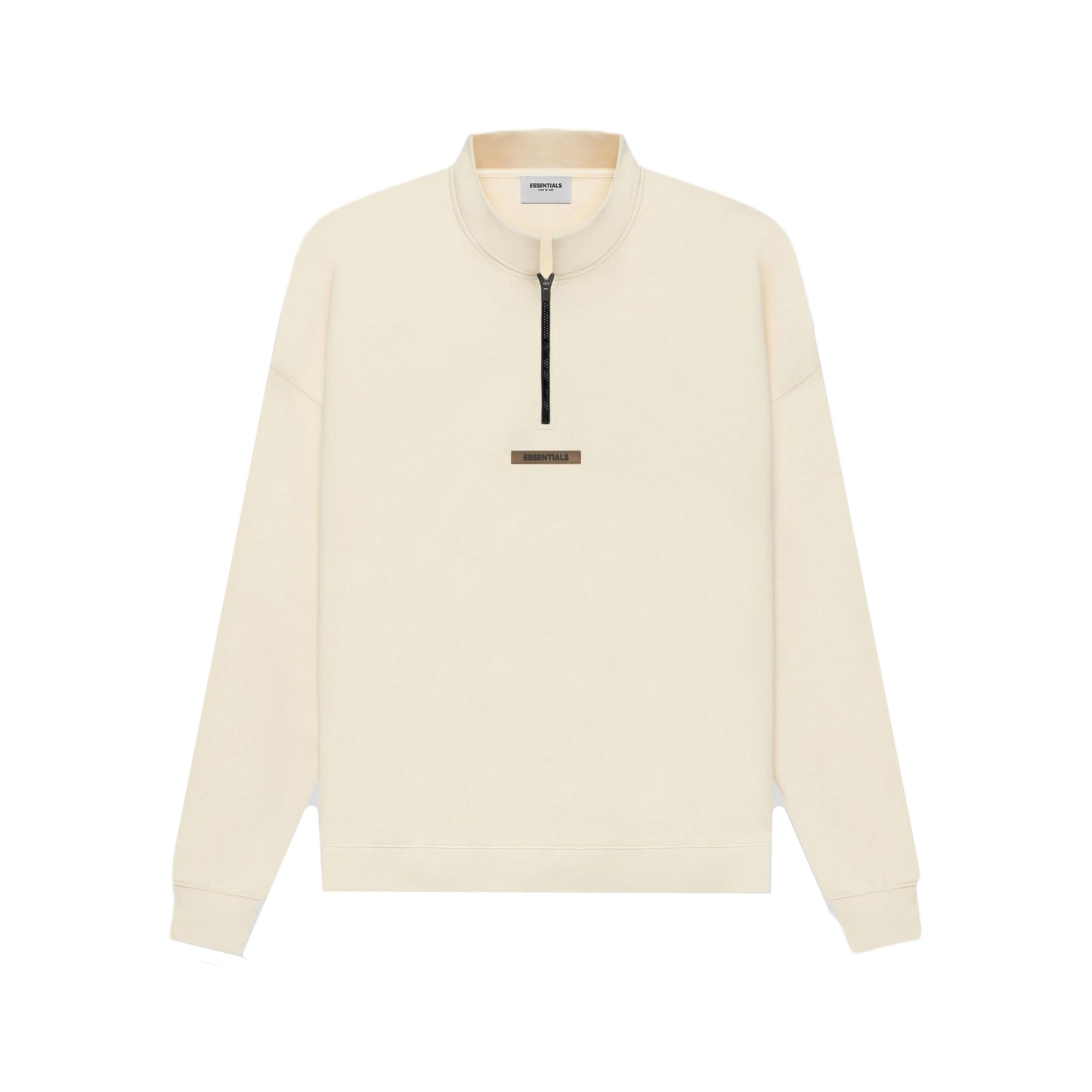 Fear of God Essentials Half Zip Sweater Cream/Buttercream SS21, Clothing- re:store-melbourne-Fear of God Essentials
