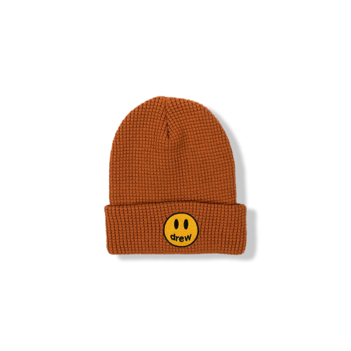 Justin Bieber x Drew House Mascot Waffle Beanie - Burnt Orange, Accessories- re:store-melbourne-Drew House