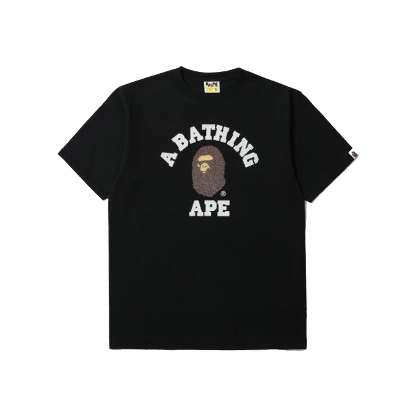 Bape College Tee-Black, Clothing- dollarflexclub
