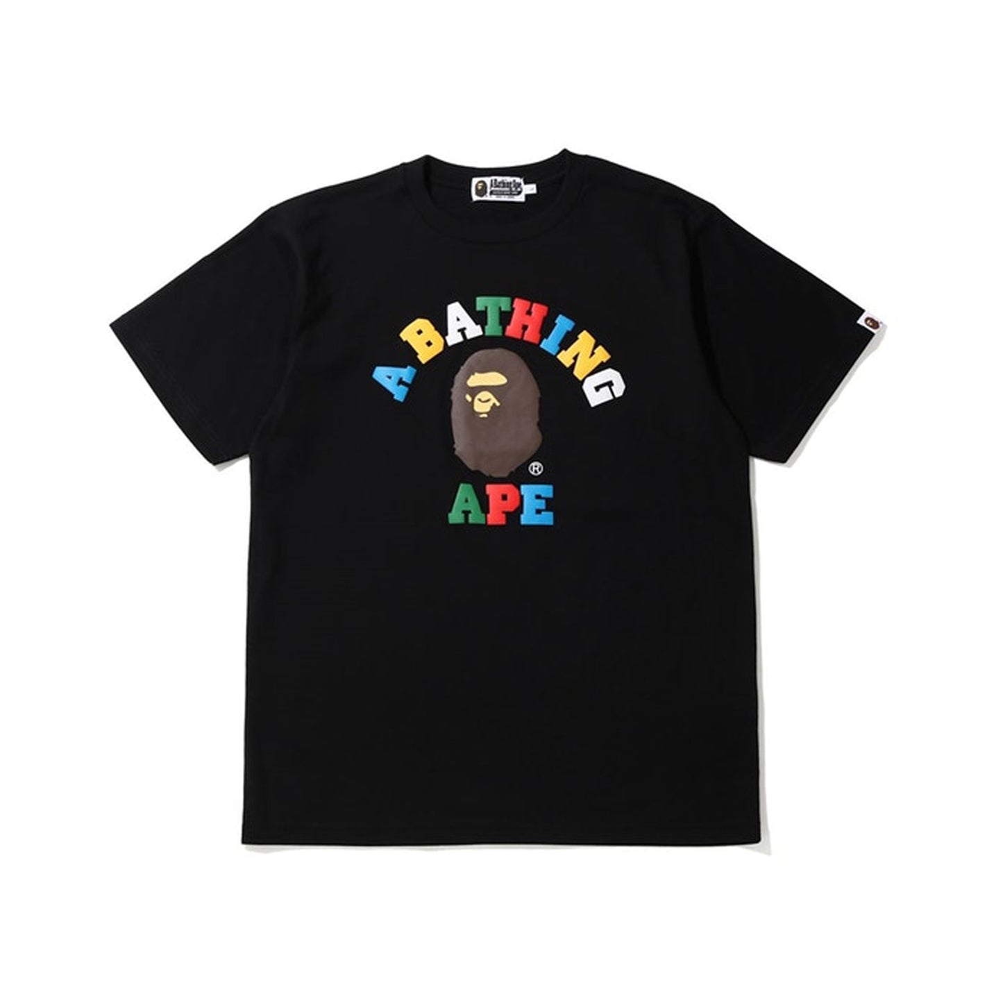 BAPE Multi Color Letters College Tee Black, Clothing- re:store-melbourne-Bape