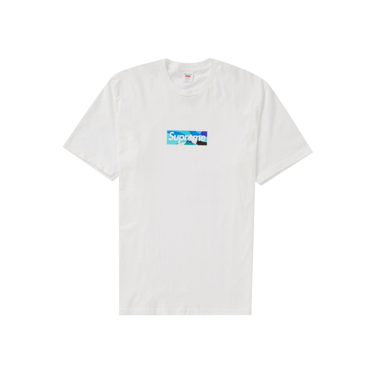 Supreme Emilio Pucci Box Logo Tee White/Blue, Clothing- re:store-melbourne-Supreme