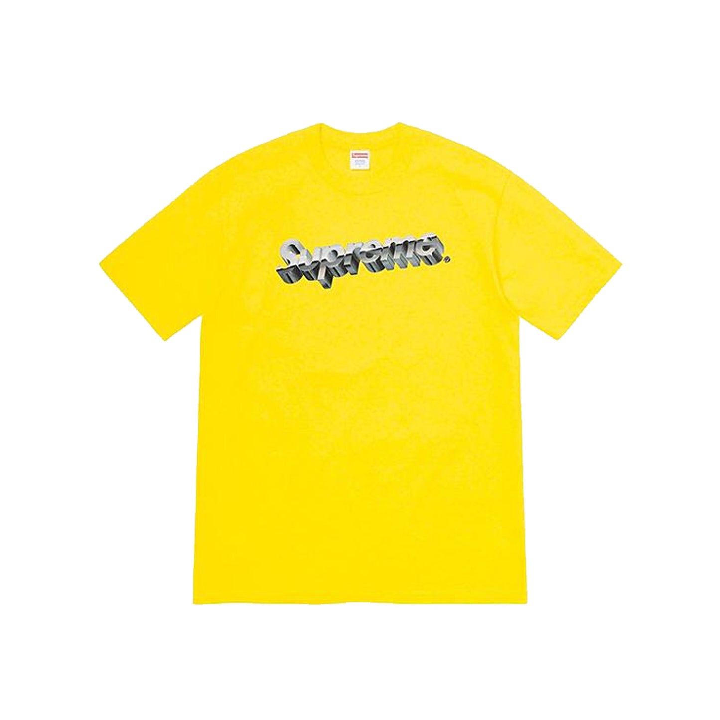 Supreme Chrome Logo Tee Yellow, Clothing- re:store-melbourne-Supreme