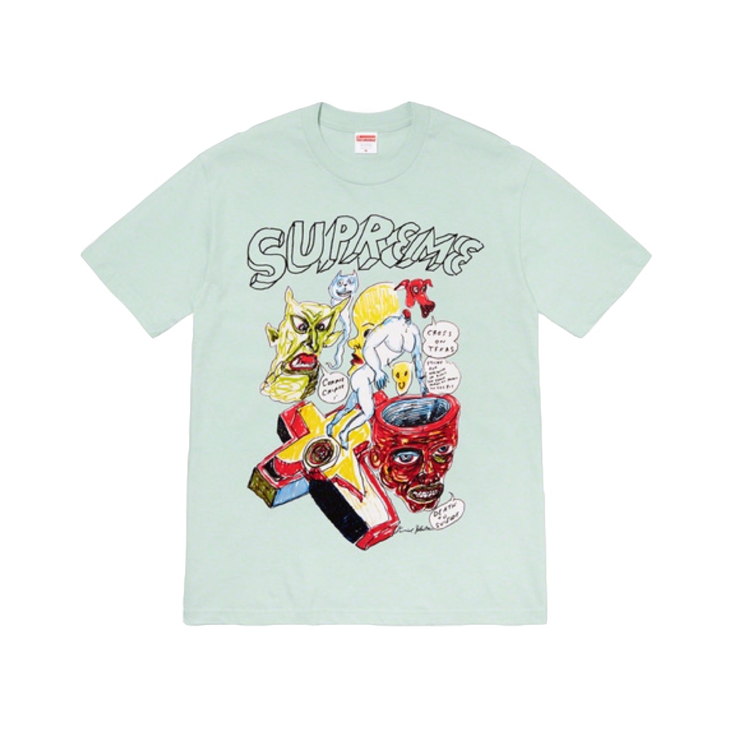 Supreme Daniel Johnston Tee Light Teal, Clothing- re:store-melbourne-Supreme