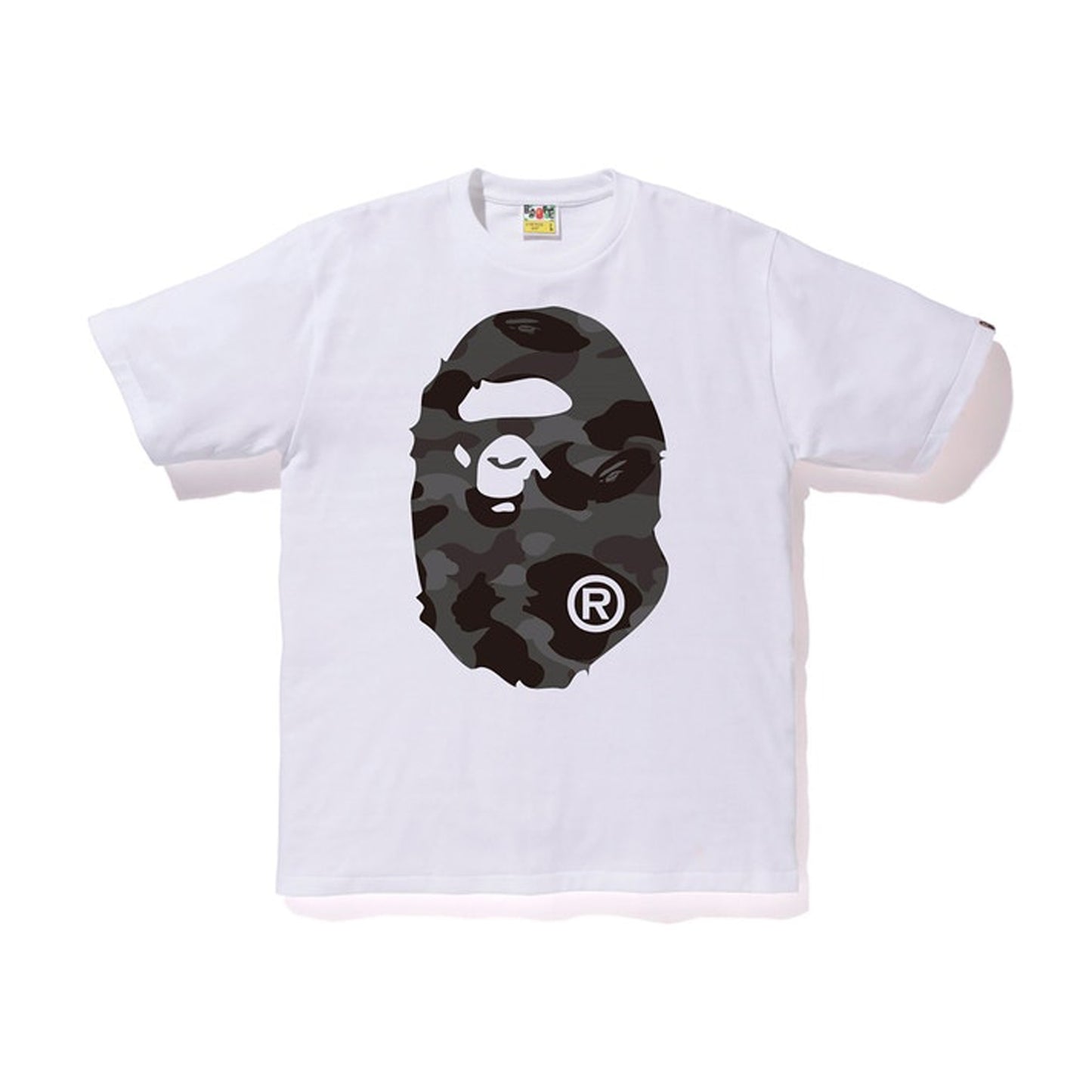 BAPE Color Camo Big Ape Head Tee White/Black, Clothing- re:store-melbourne-Bape