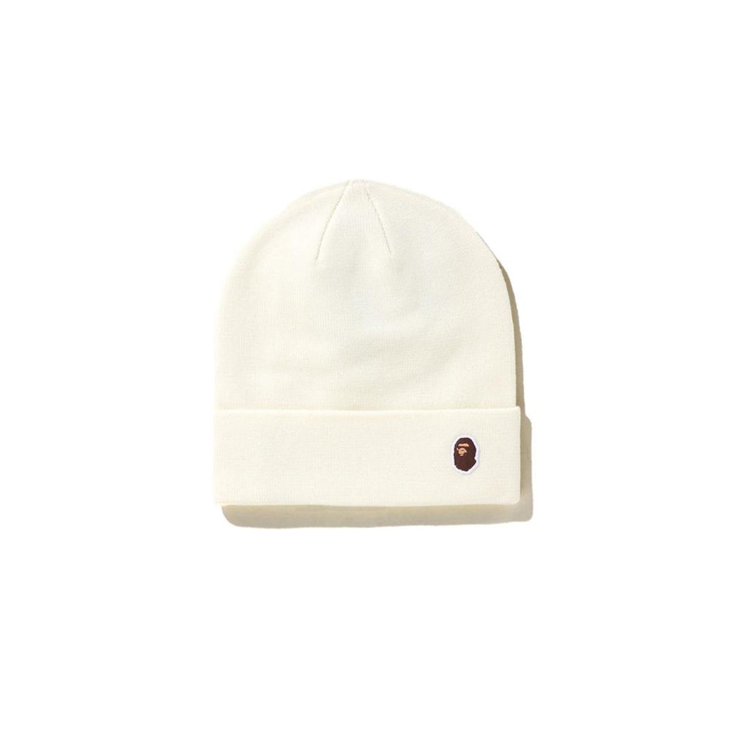 BAPE Ape Head One Point Knit Cap White, Accessories- re:store-melbourne-Bape