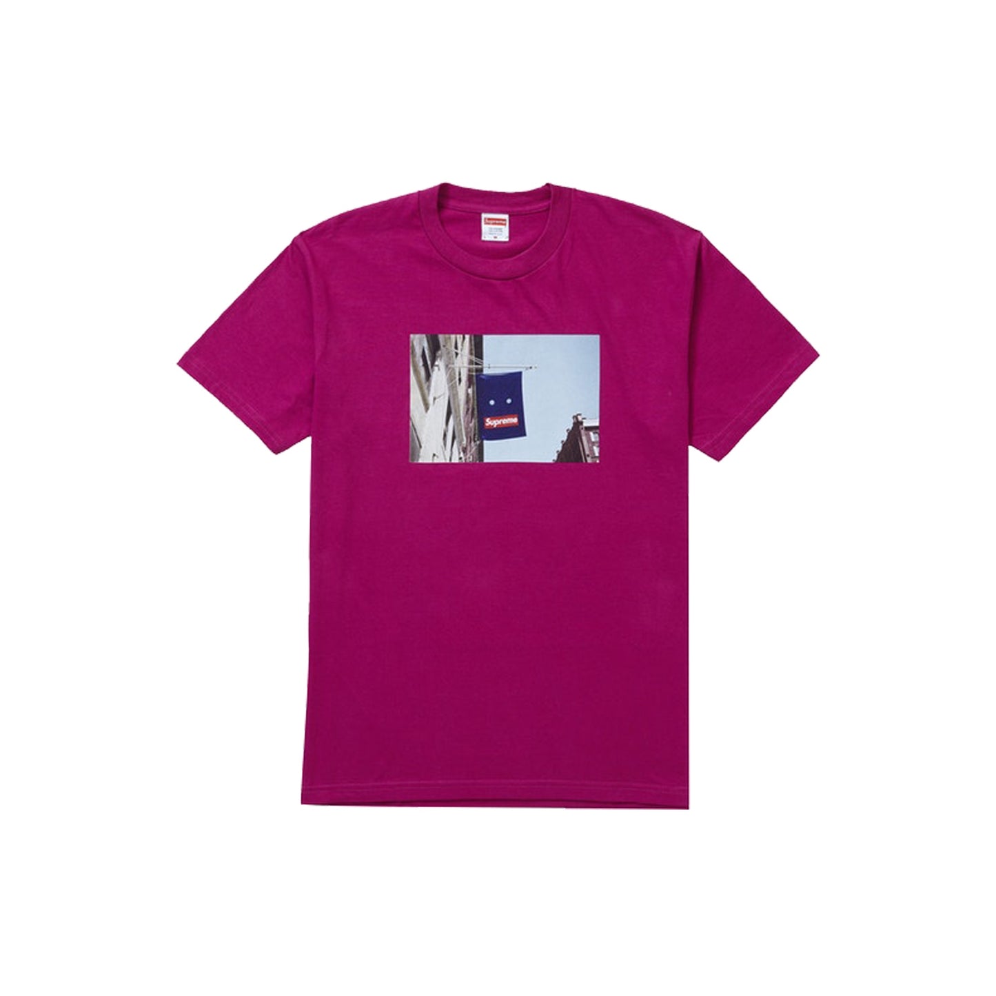 Supreme Banner Tee -Magenta, Clothing- dollarflexclub