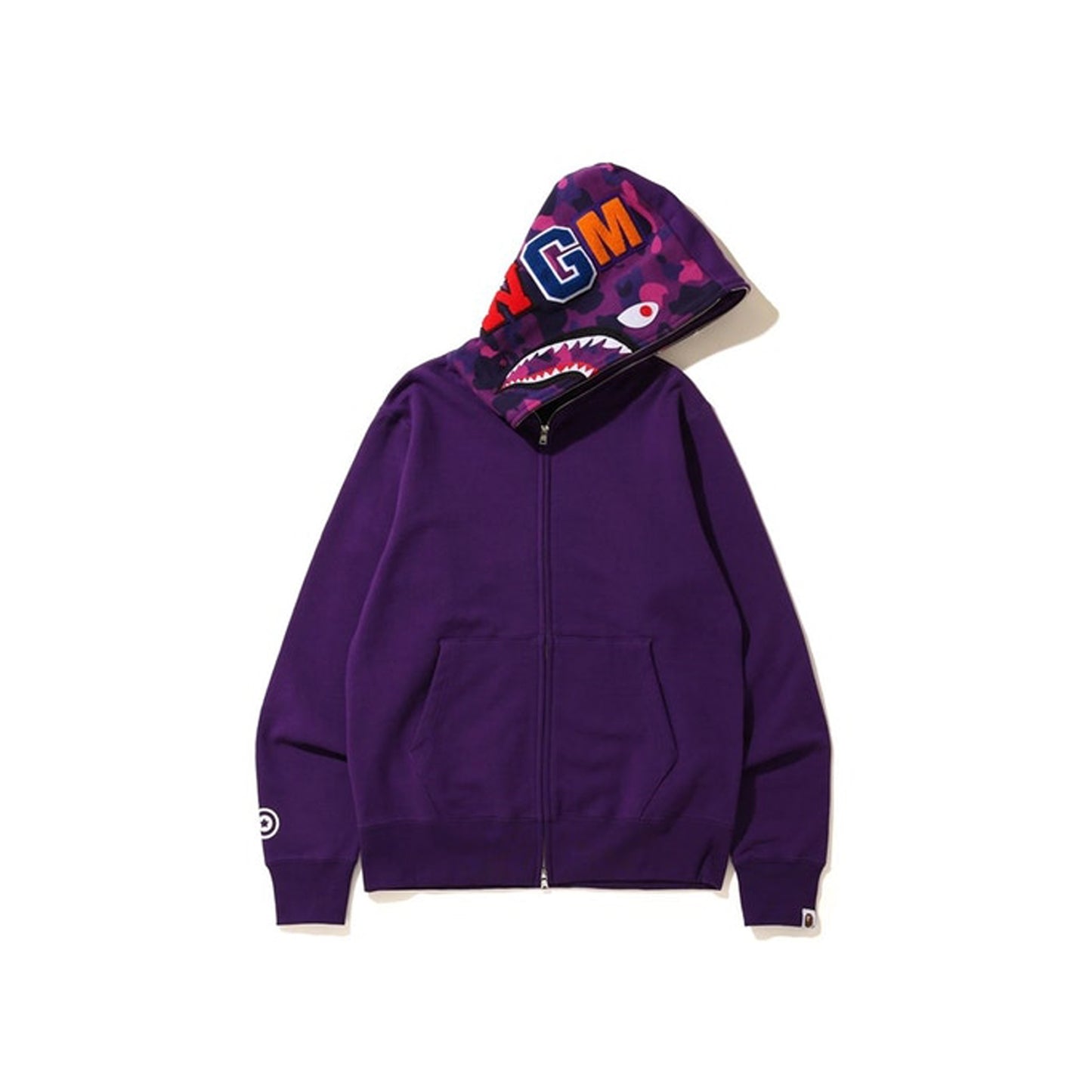 BAPE Shark Full Zip Hoodie Purple/Purple, Clothing- re:store-melbourne-Bape