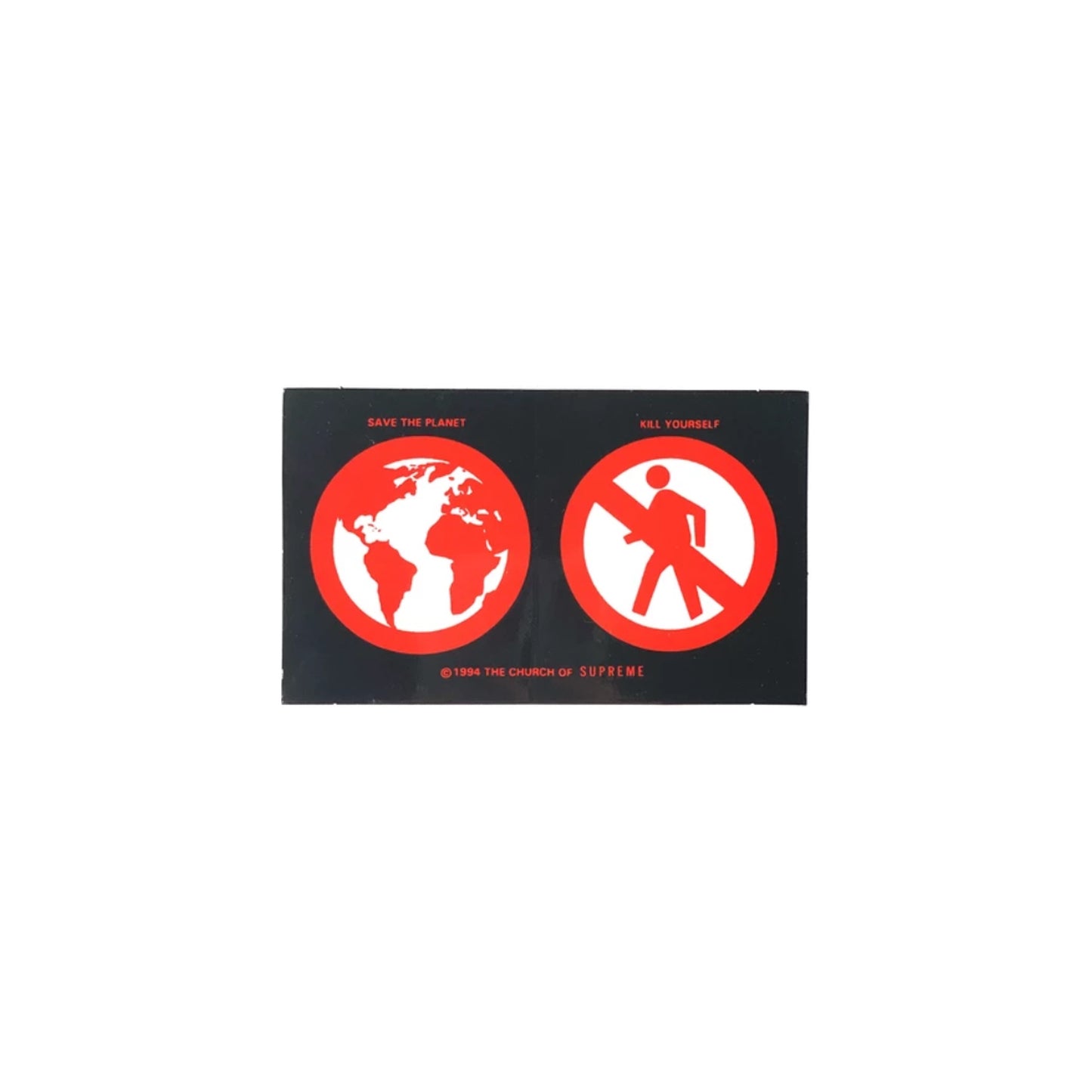 Save the planet BIG Sticker Black, Sticker- dollarflexclub
