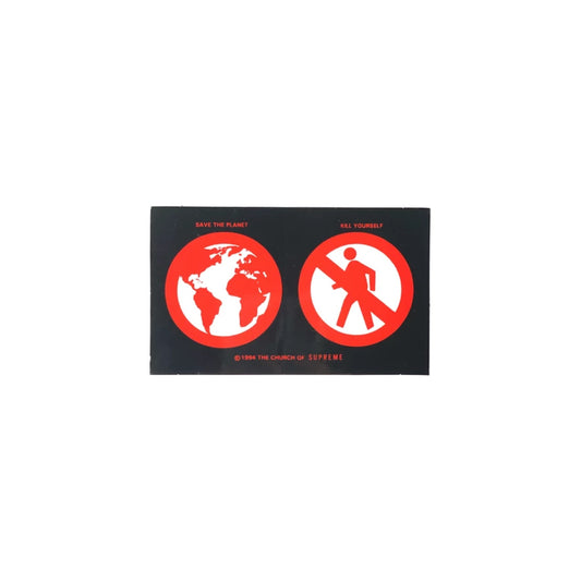 Save the planet BIG Sticker Black, Sticker- dollarflexclub