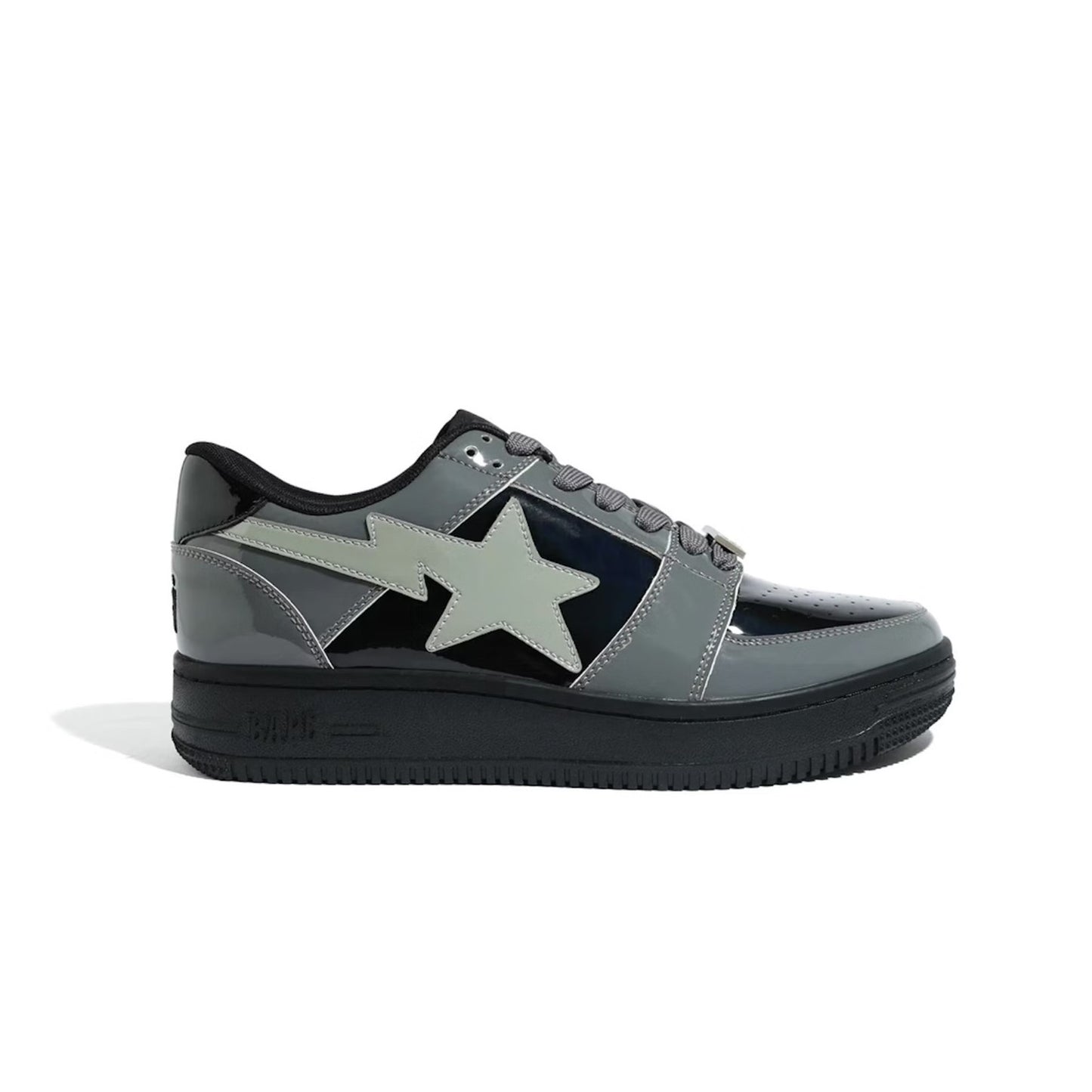 A Bathing Ape Bapesta Low Black Grey, Shoe- re:store-melbourne-Bape