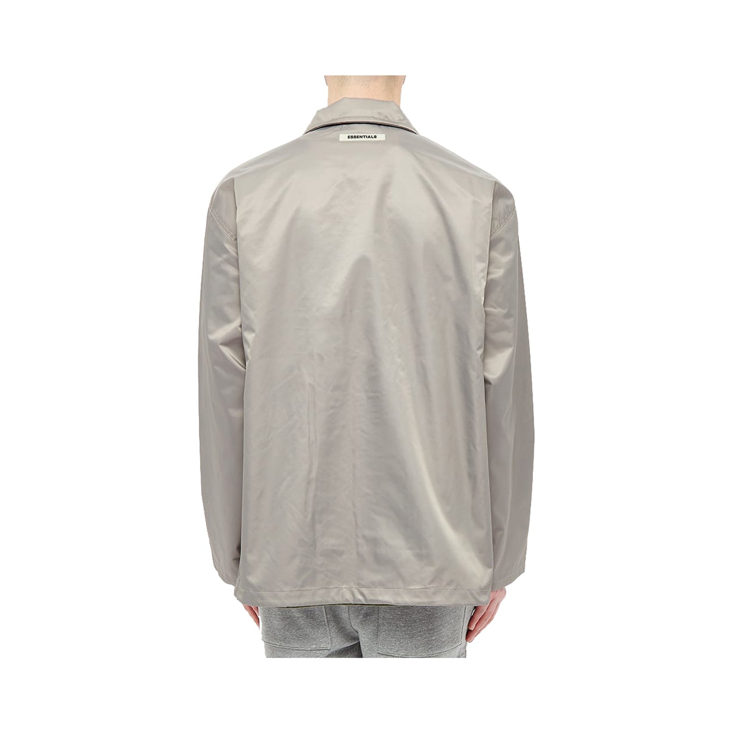 Fear of God Essentials Reflective Coach Jacket Grey, Clothing- dollarflexclub