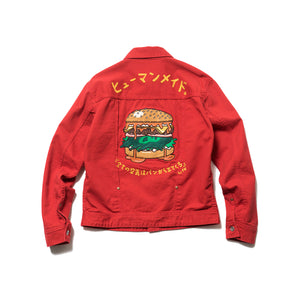 Human Made Hamburger Work Jacket (Red), Clothing- re:store-melbourne-Human Made