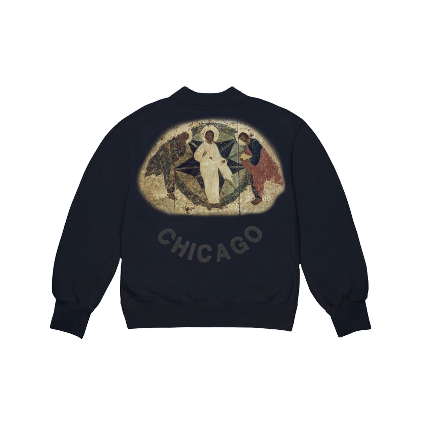 Kanye West Jesus Is King Chicago Gold II Crewneck, Clothing- dollarflexclub
