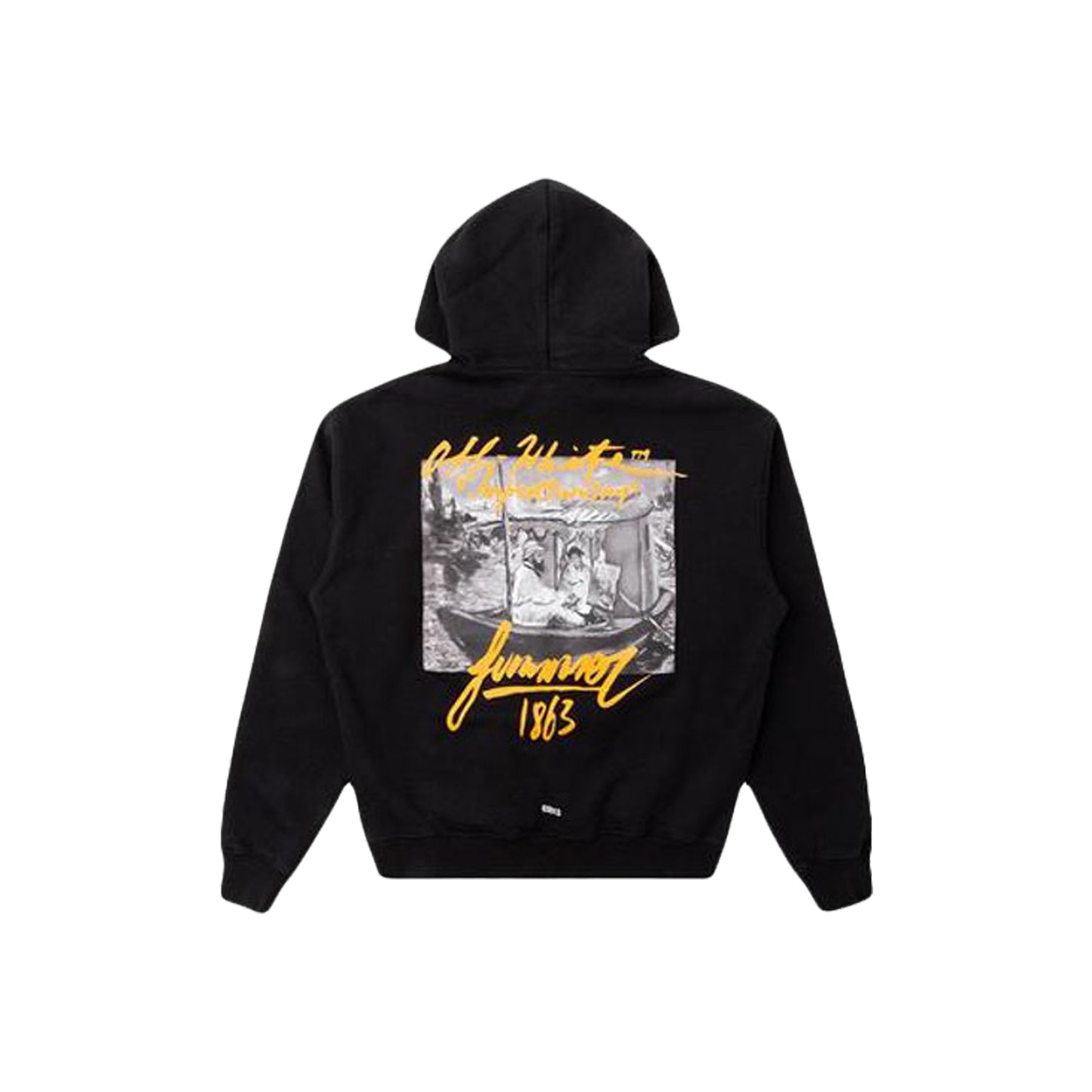 Off-White Summer Graphic Print Hoodie -Black, Clothing- dollarflexclub