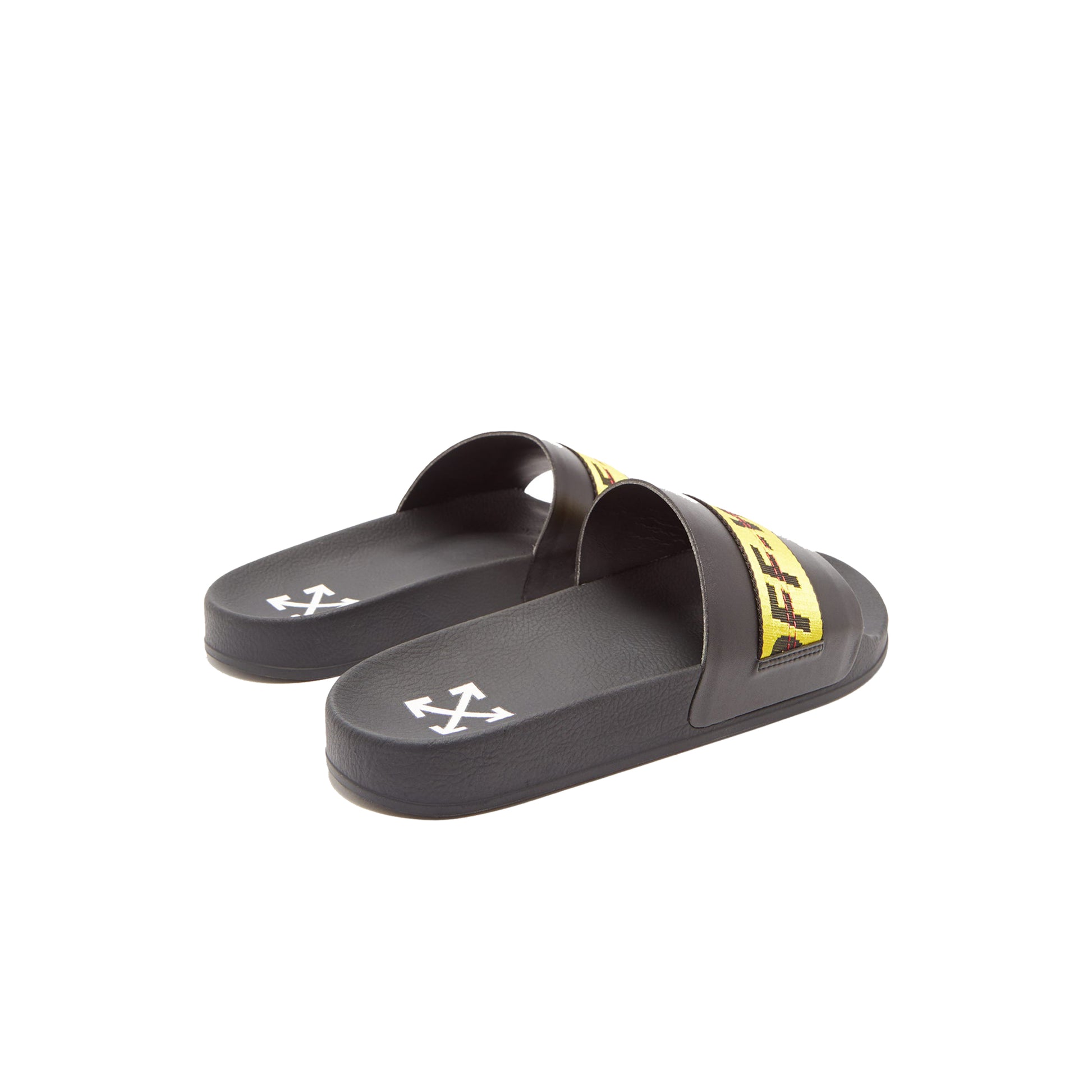 Off White Industrial Belt Strap Rubber Slides, Shoe- dollarflexclub