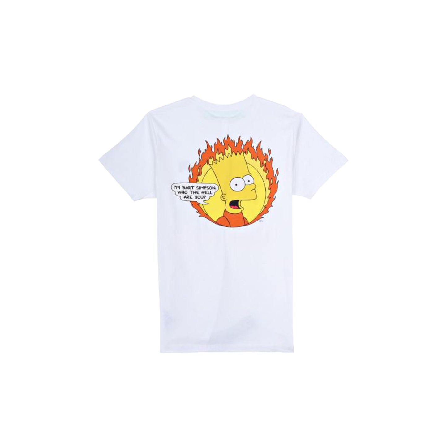Off-White 'Teenager' Bart Simpson Tee-White, Clothing- dollarflexclub