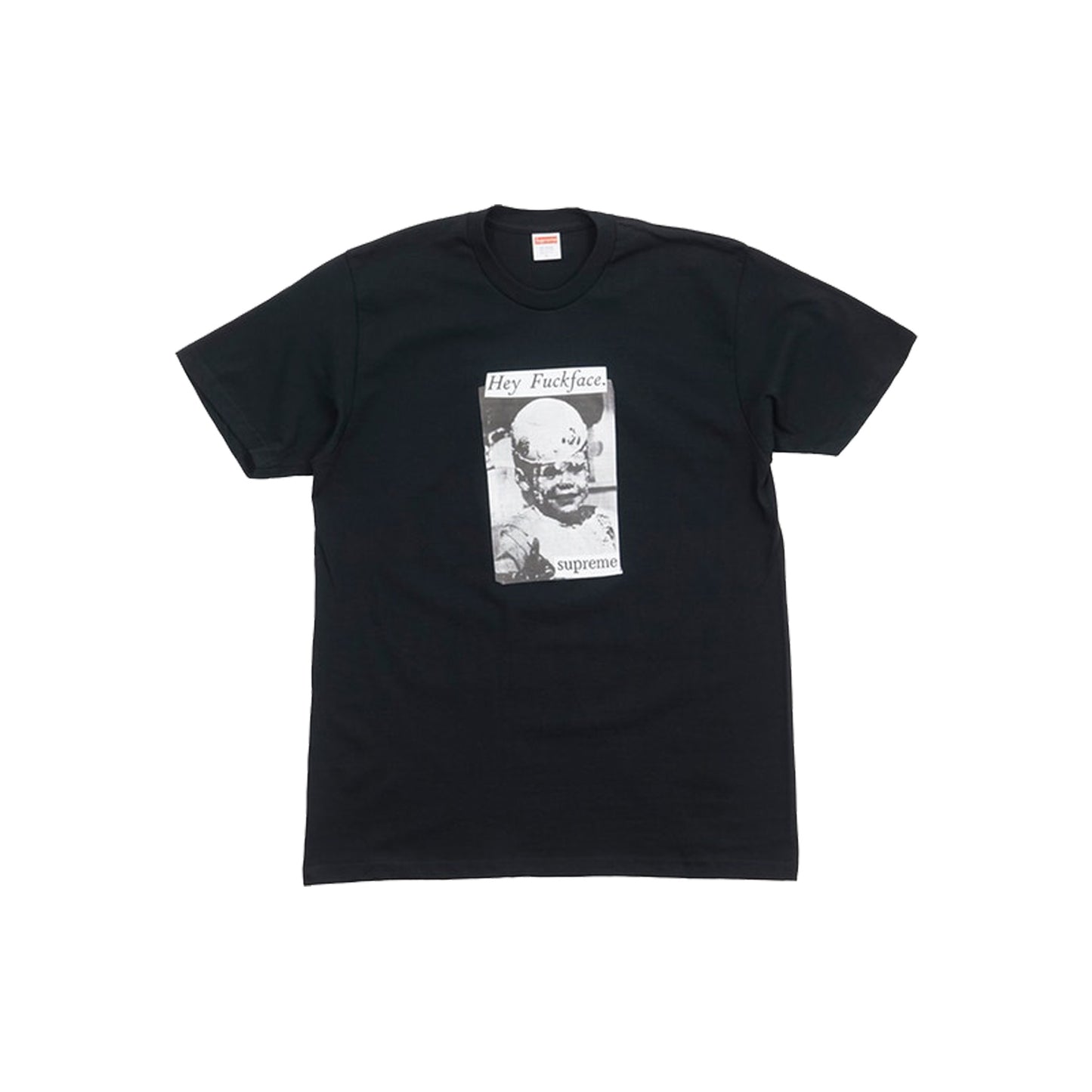 Supreme Hey Fuckface Tee - Black, Clothing- dollarflexclub