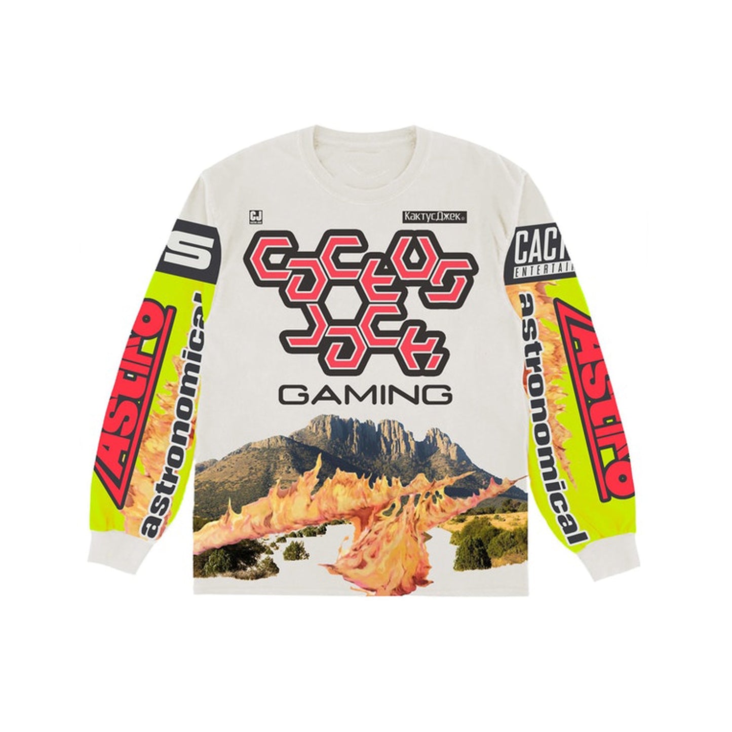 Travis Scott The Scotts Cj Gaming II L/S Jersey White/Multi, Clothing- re:store-melbourne-Travis Scott