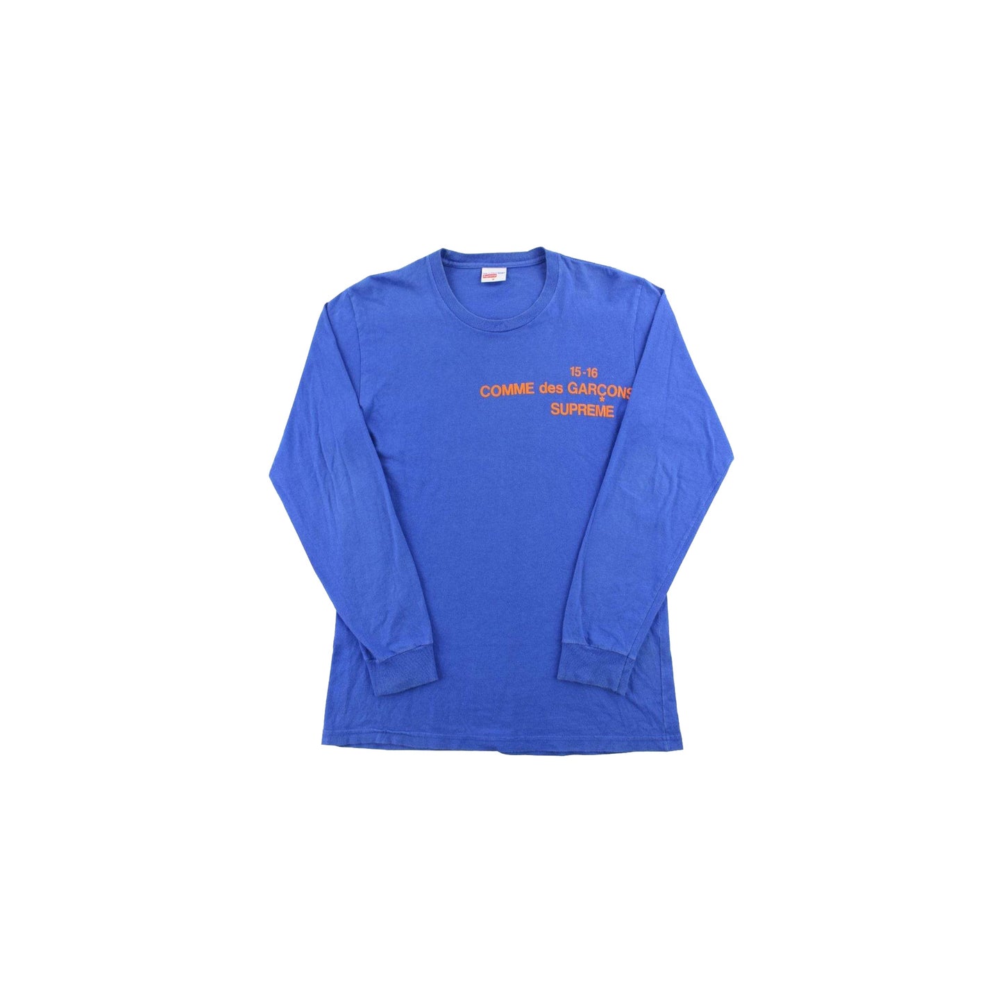 Supreme CDG LS Tee -Blue, Clothing- dollarflexclub