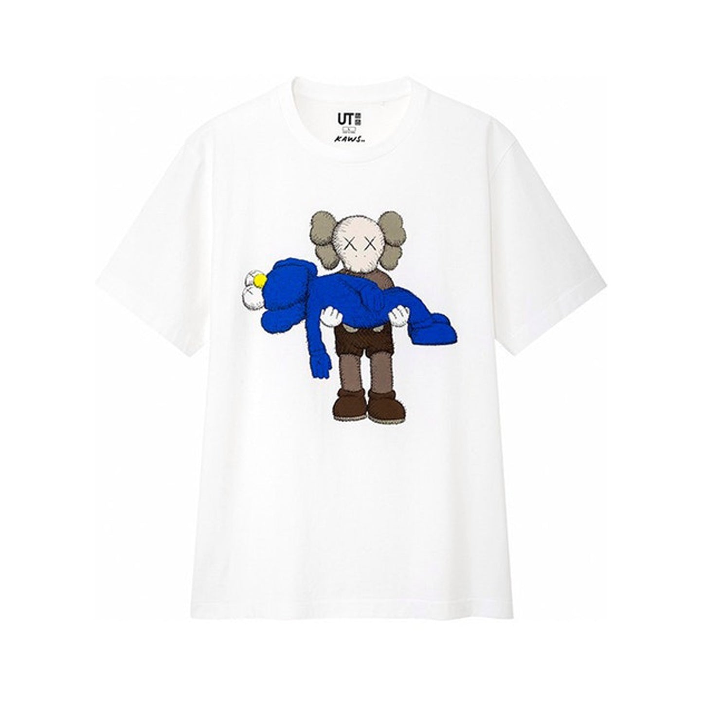 KAWS x Uniqlo Gone Tee - White, Clothing- dollarflexclub
