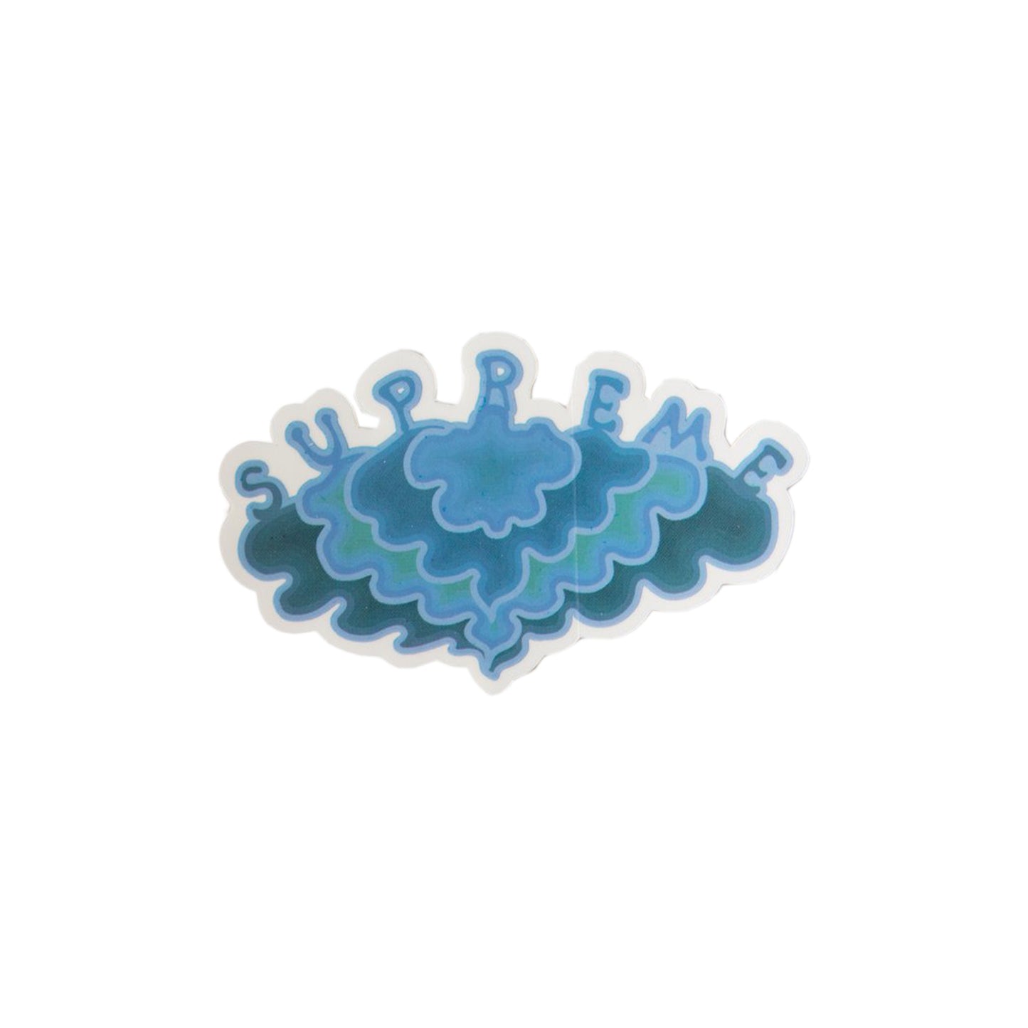 Clouds Sticker Blue, Sticker- dollarflexclub