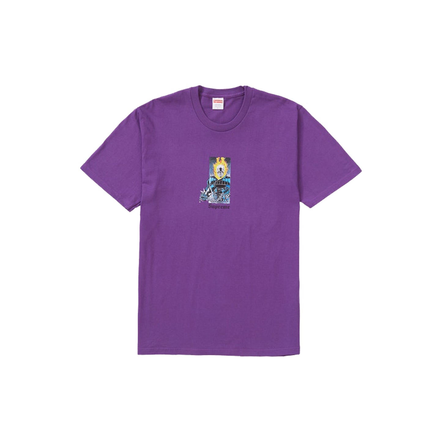 Supreme Ghost Rider Tee - Purple, Clothing- dollarflexclub