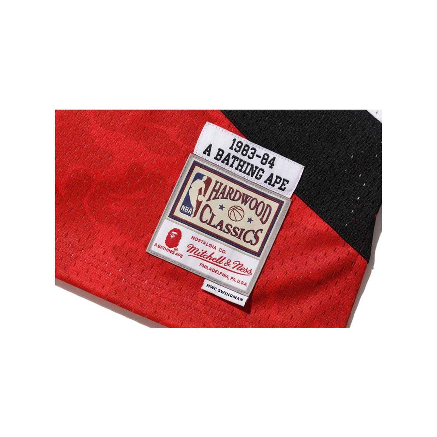 BAPE x Mitchell & Ness Blazers ABC Basketball Swingman Jersey Burgundy, Clothing- re:store-melbourne-Bape