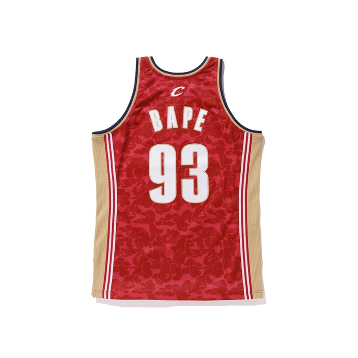 BAPE x Mitchell & Ness Cavs ABC Basketball Swingman Jersey Burgundy, Clothing- re:store-melbourne-Bape