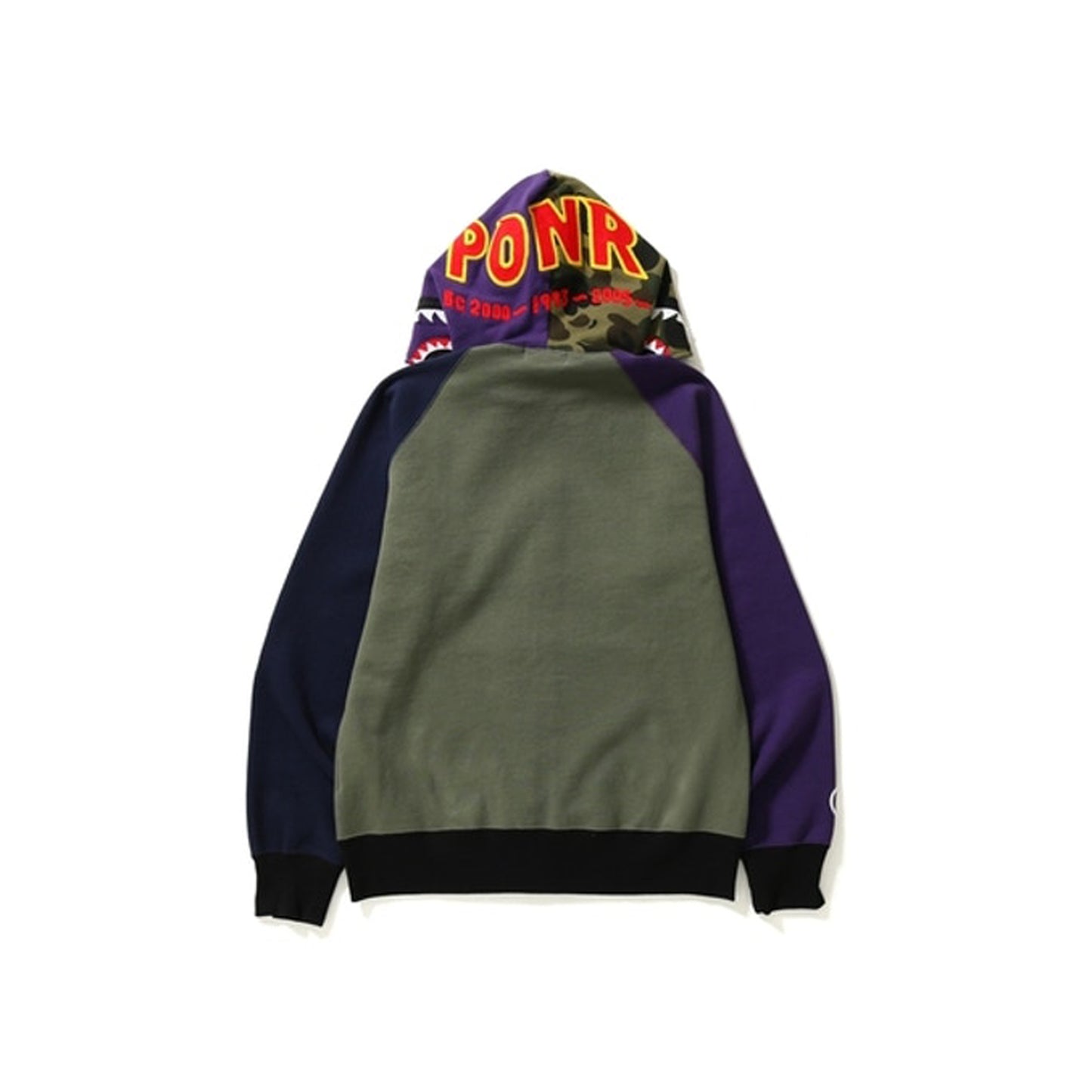 BAPE Multi Shark Full Zip Hoodie Purple/Gray, Clothing- re:store-melbourne-Bape