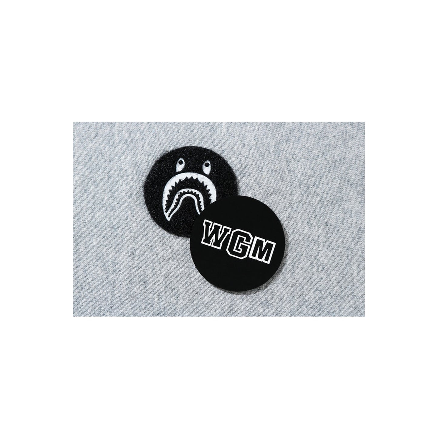 BAPE Shark Emblem Pullover Hoodie Grey, Clothing- re:store-melbourne-Bape