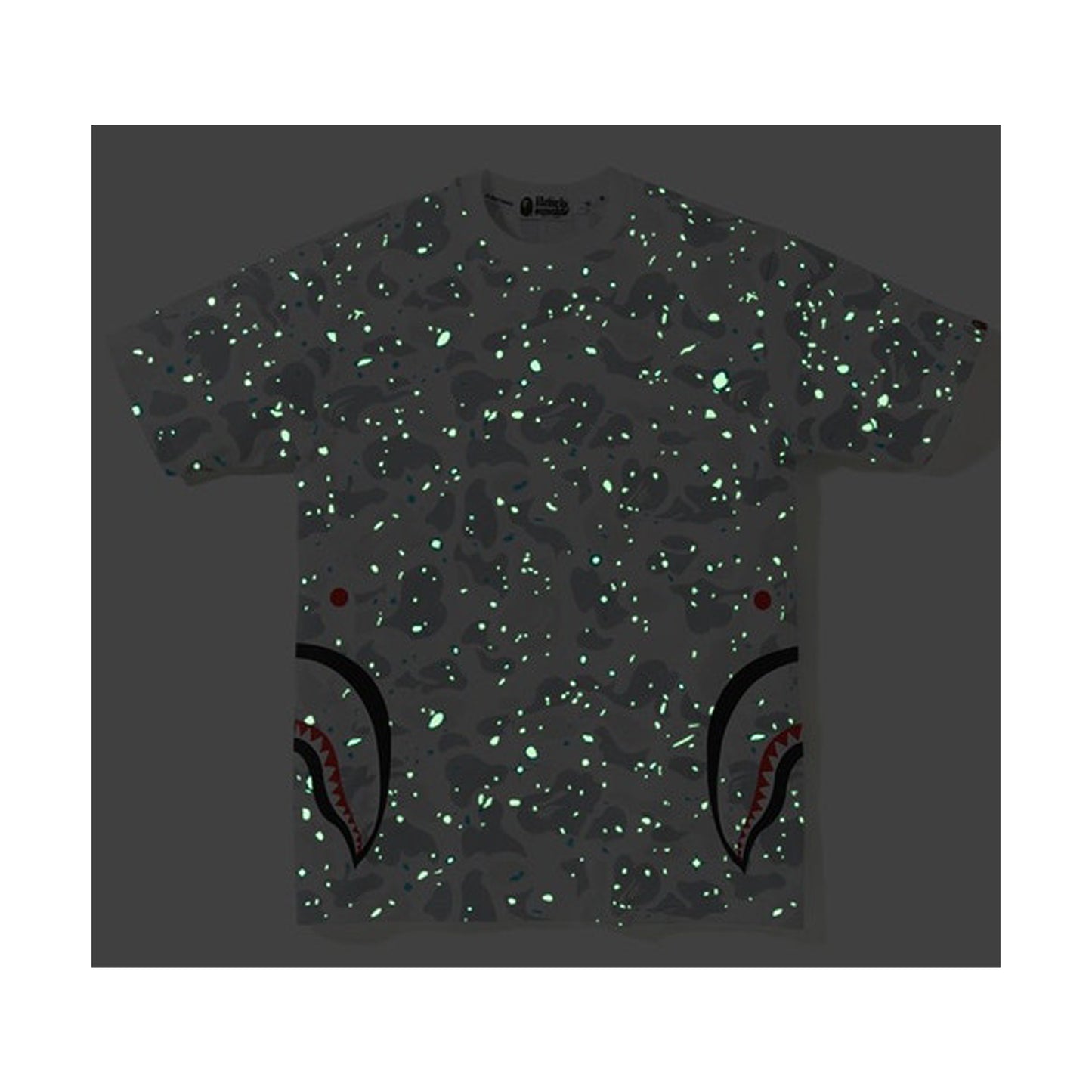 BAPE Space Camo Side Shark Tee White, Clothing- re:store-melbourne-Bape