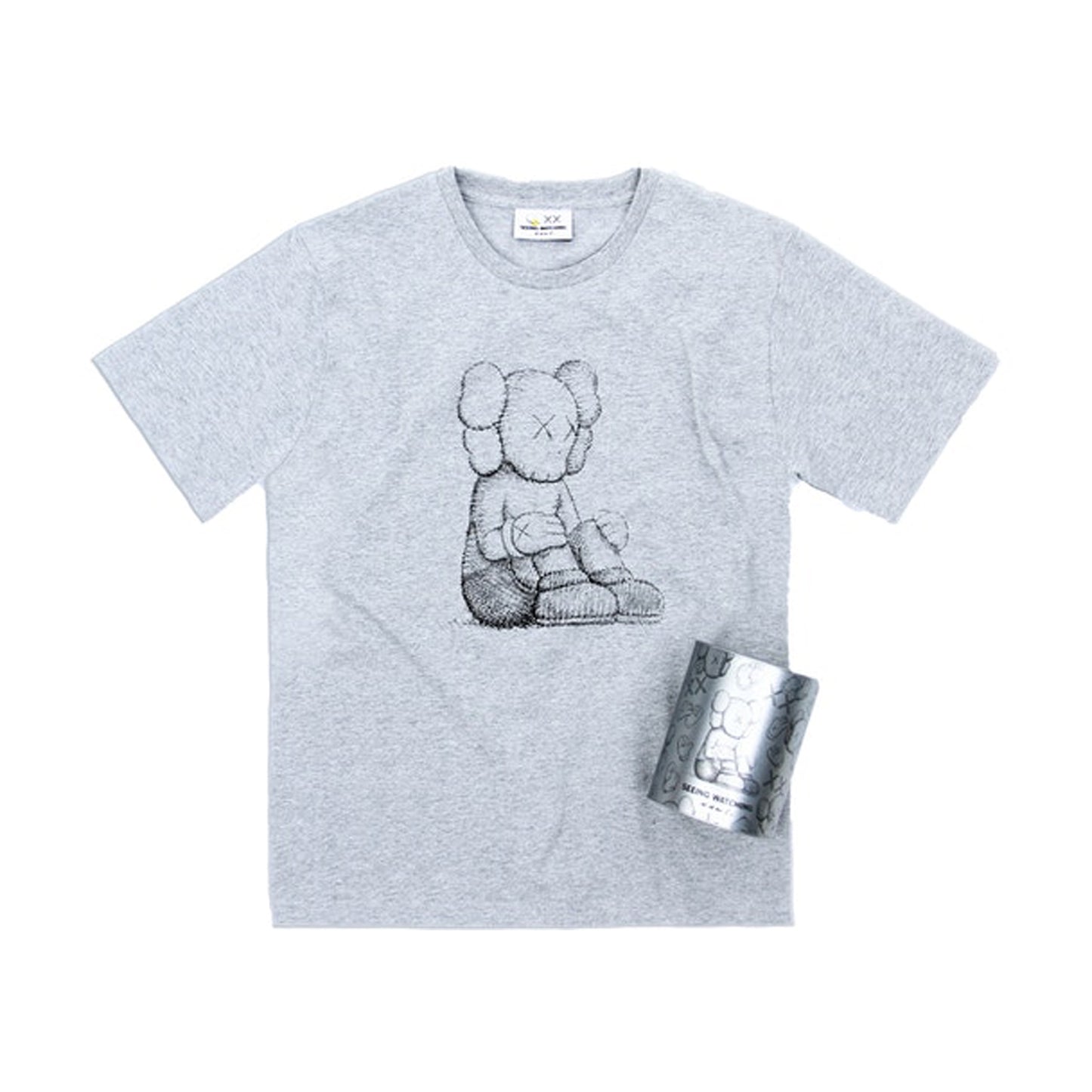 KAWS Seeing/Watching Companion Canned Tee -Grey, Clothing- dollarflexclub