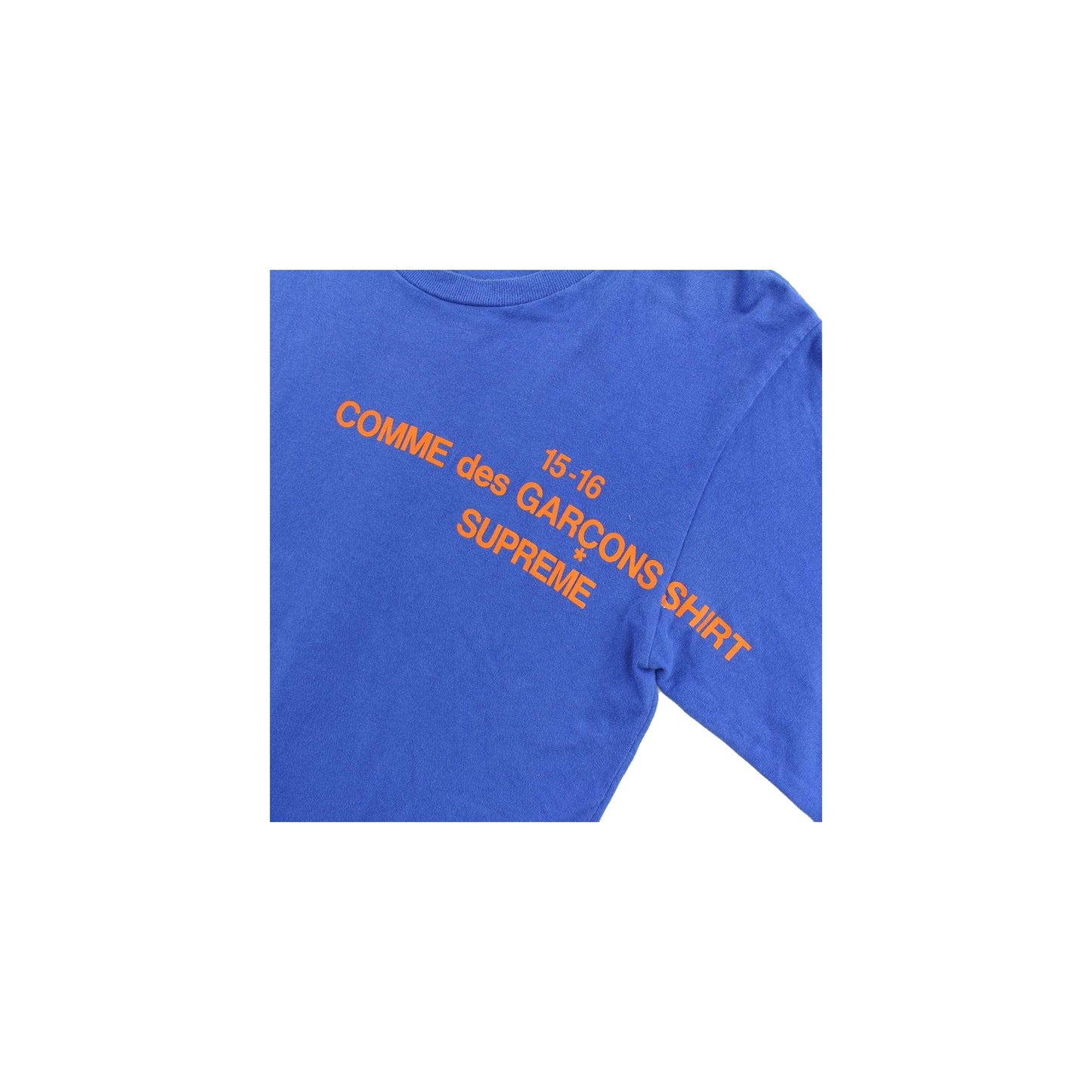 Supreme CDG LS Tee -Blue, Clothing- dollarflexclub
