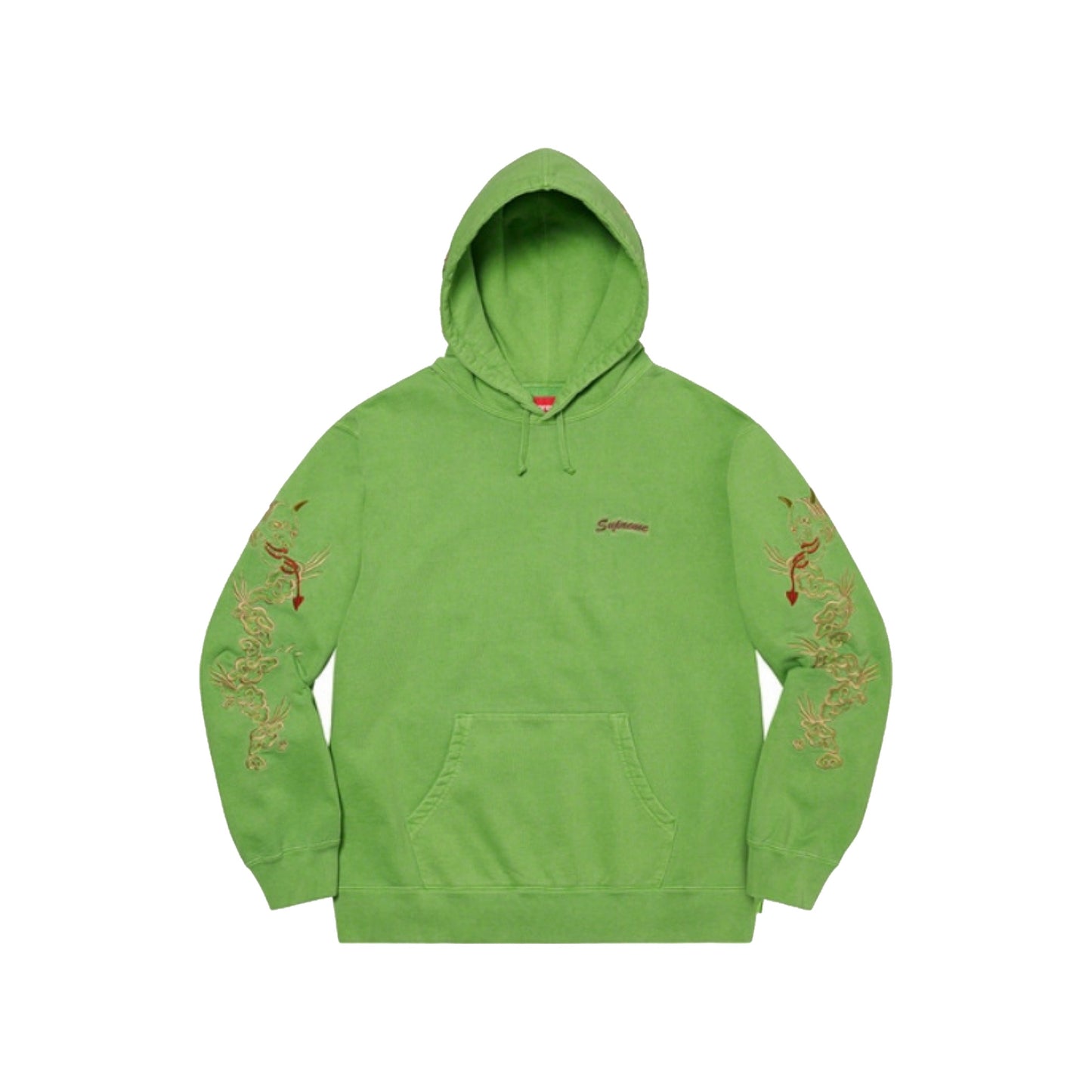 Supreme Dragon Overdyed Hooded Sweatshirt Lime, Clothing- re:store-melbourne-Supreme