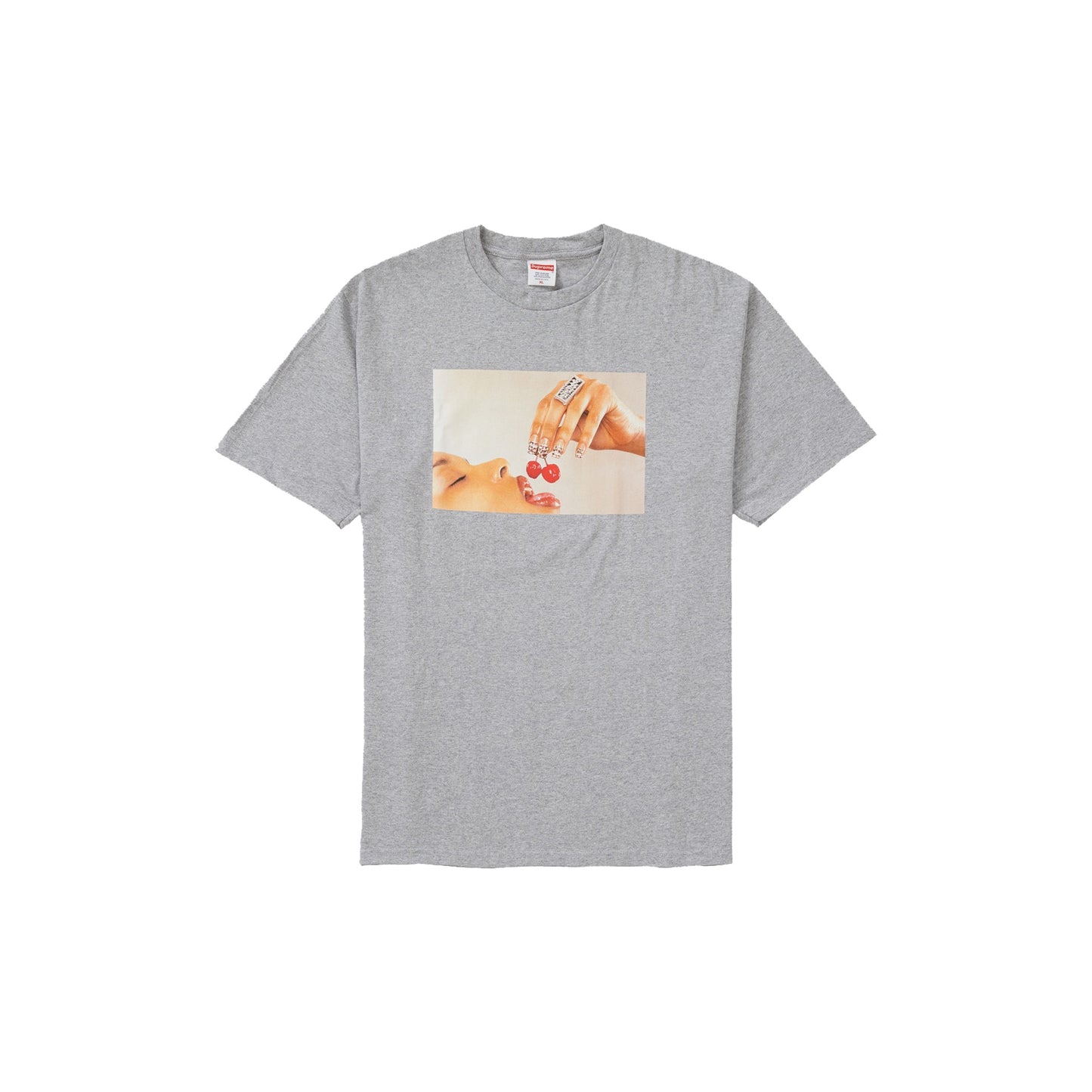 Supreme Cherries Tee Heather Grey, Clothing- dollarflexclub