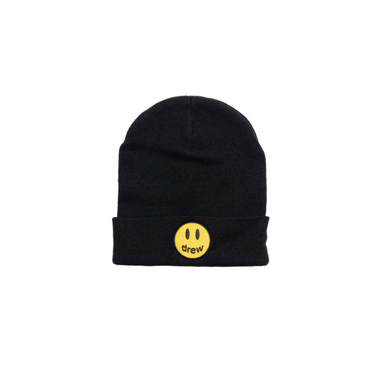 Justin Bieber x Drew House Mascot Rib Beanie - Black, Accessories- re:store-melbourne-Drew House