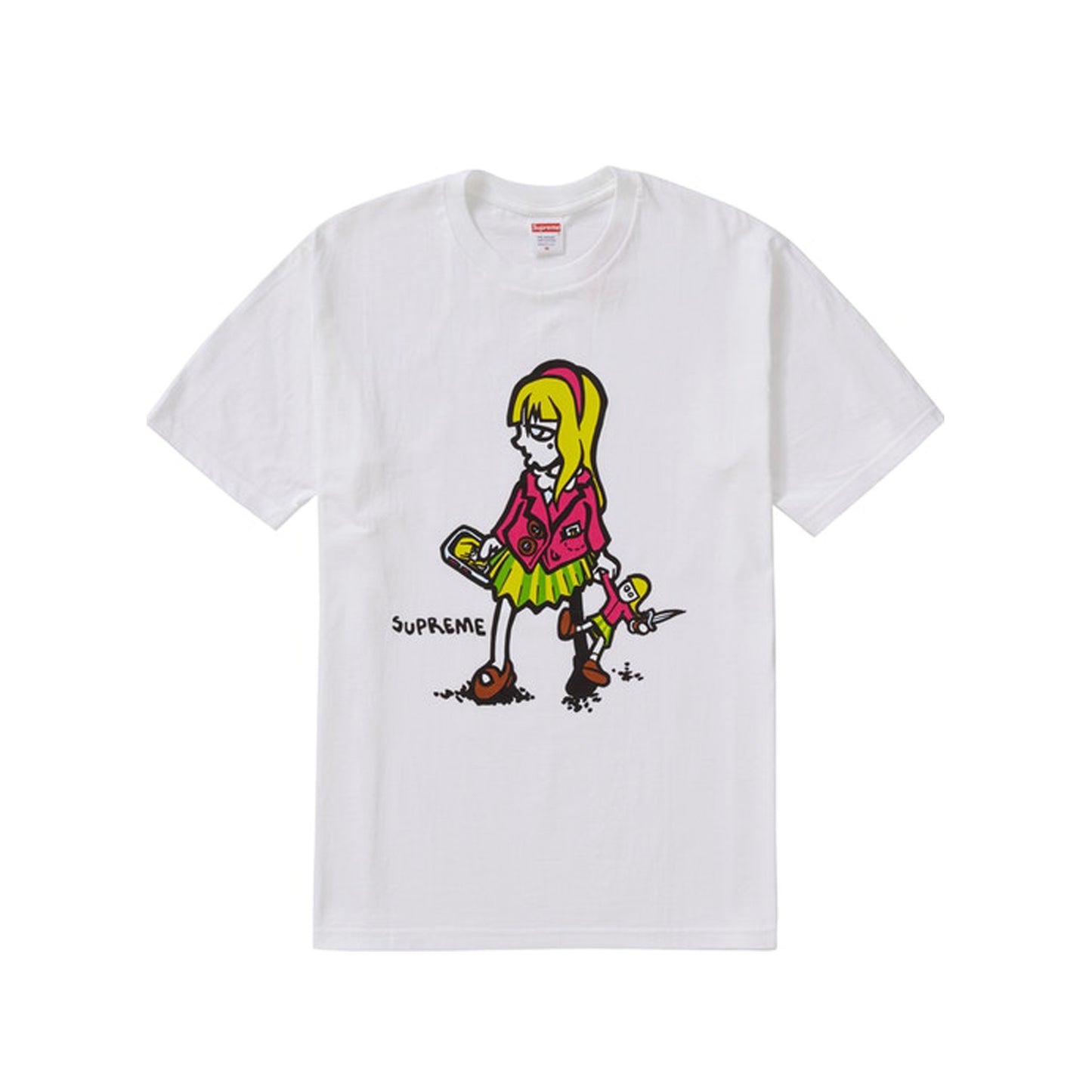 Suzie Switchblade Tee -White, Clothing- dollarflexclub