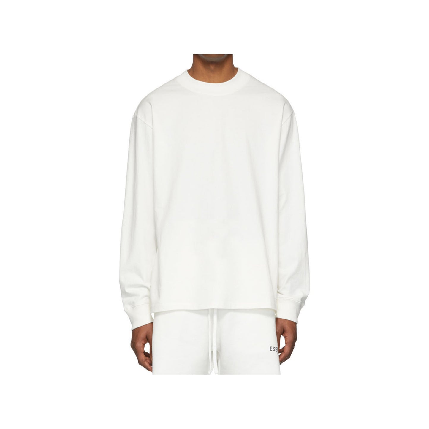 Fear of God Essentials Long Sleeve Tee Reflective -White, Clothing- dollarflexclub