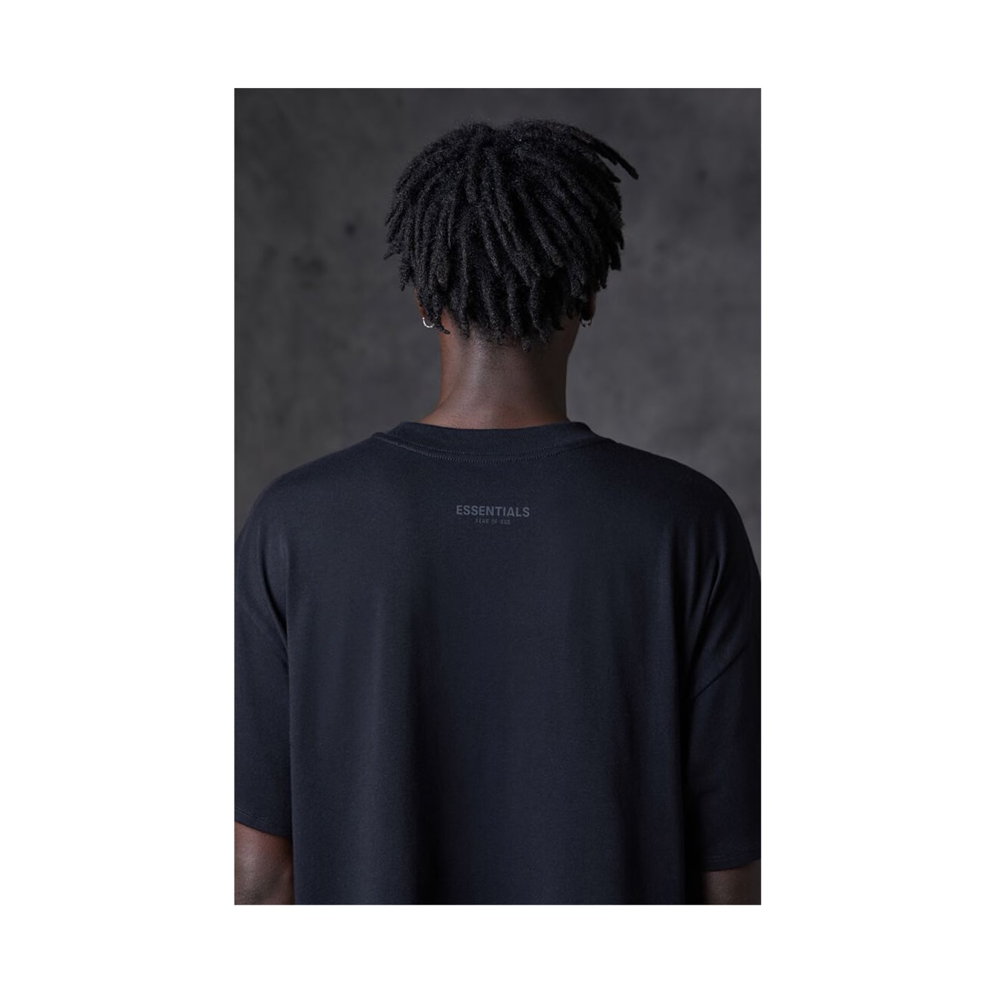 Fear of God Essentials Collar Print T-Shirt Black, Clothing- re:store-melbourne-Fear of God Essentials