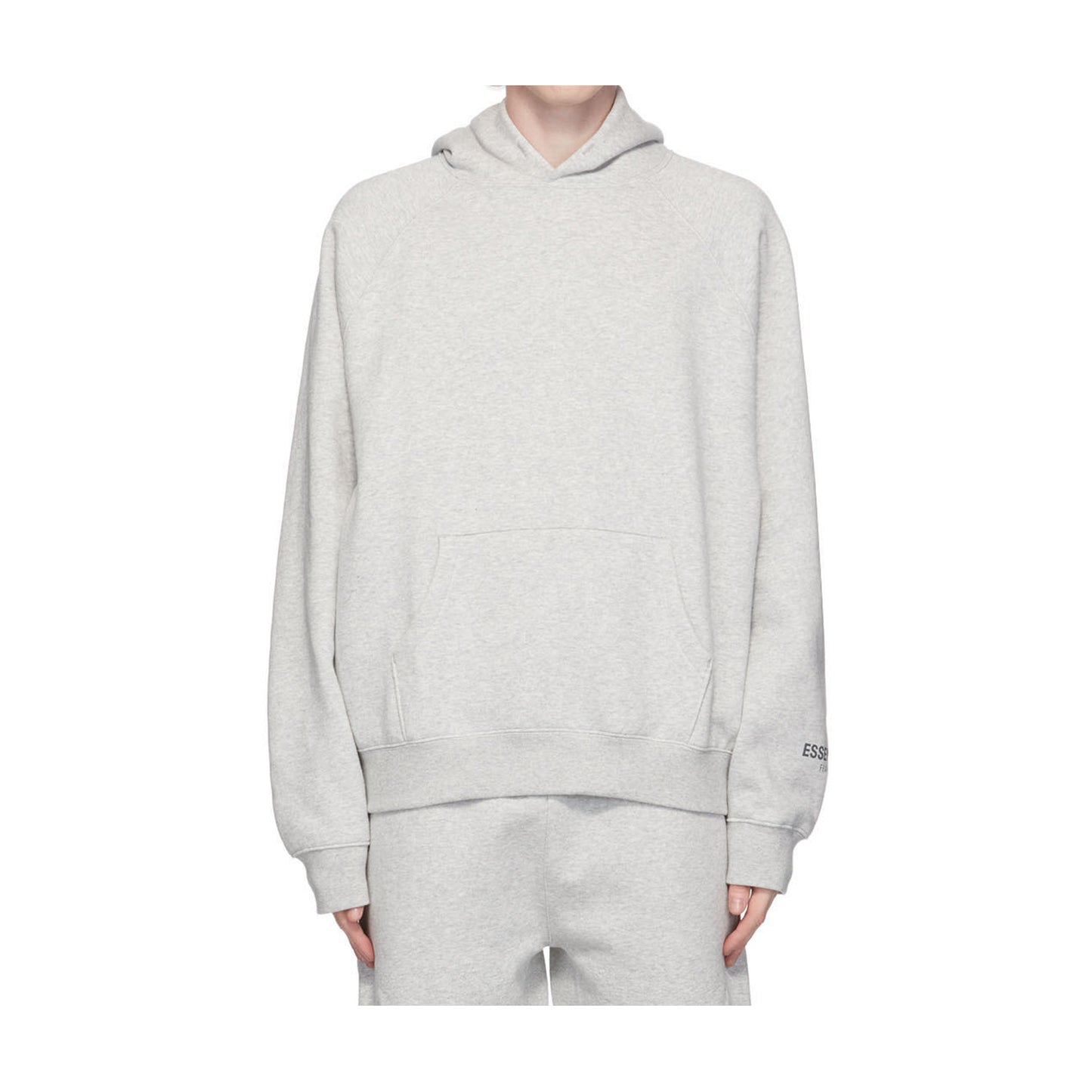 Fear of God Essentials Hoodie Grey Fleece Pullover Hoodie, Clothing- re:store-melbourne-Fear of God Essentials