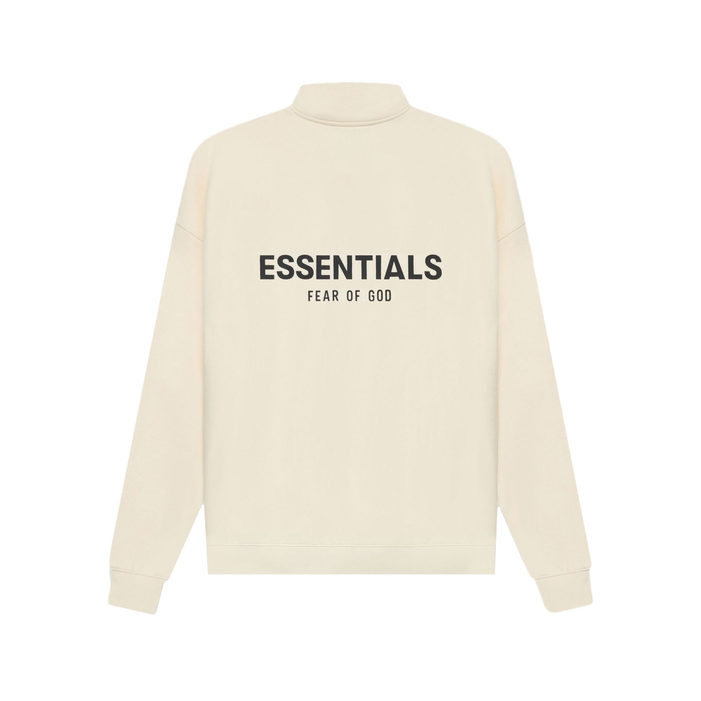 Fear of God Essentials Half Zip Sweater Cream/Buttercream SS21, Clothing- re:store-melbourne-Fear of God Essentials
