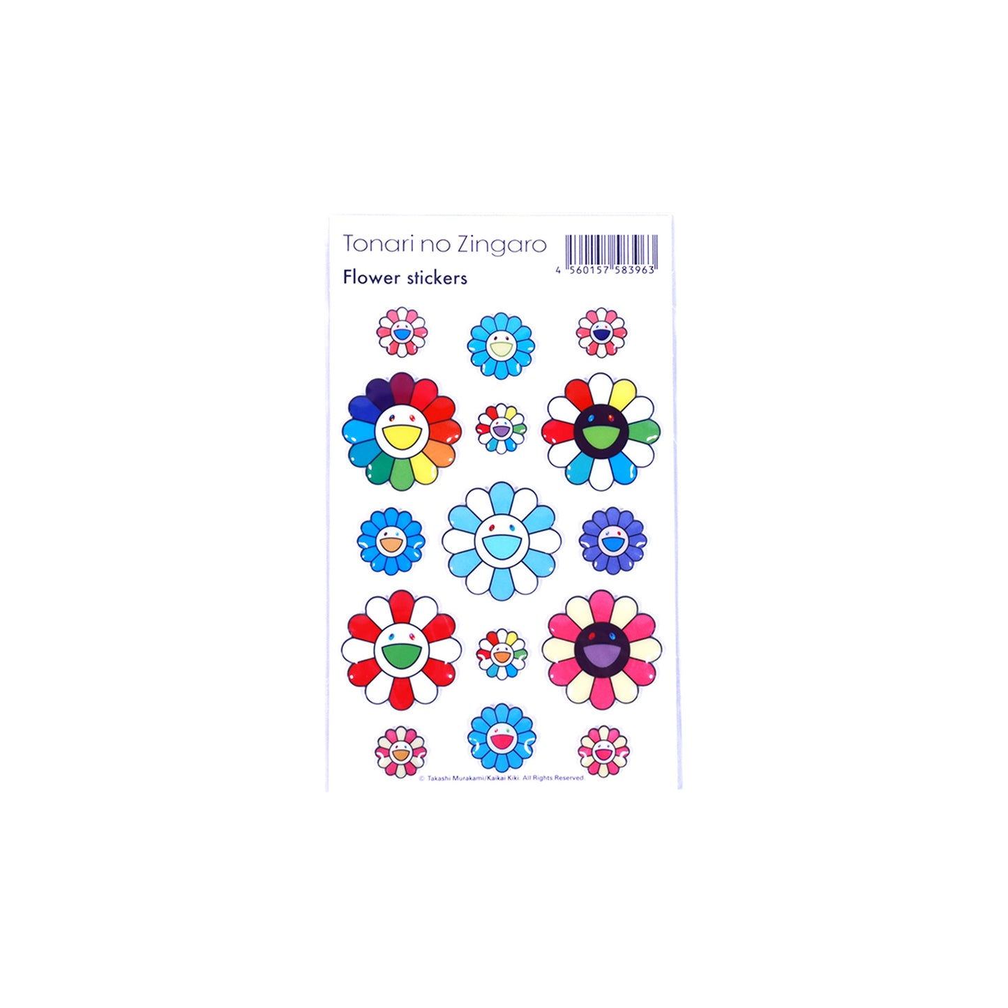 Murakami Puffy Flower Stickers, Sticker- dollarflexclub