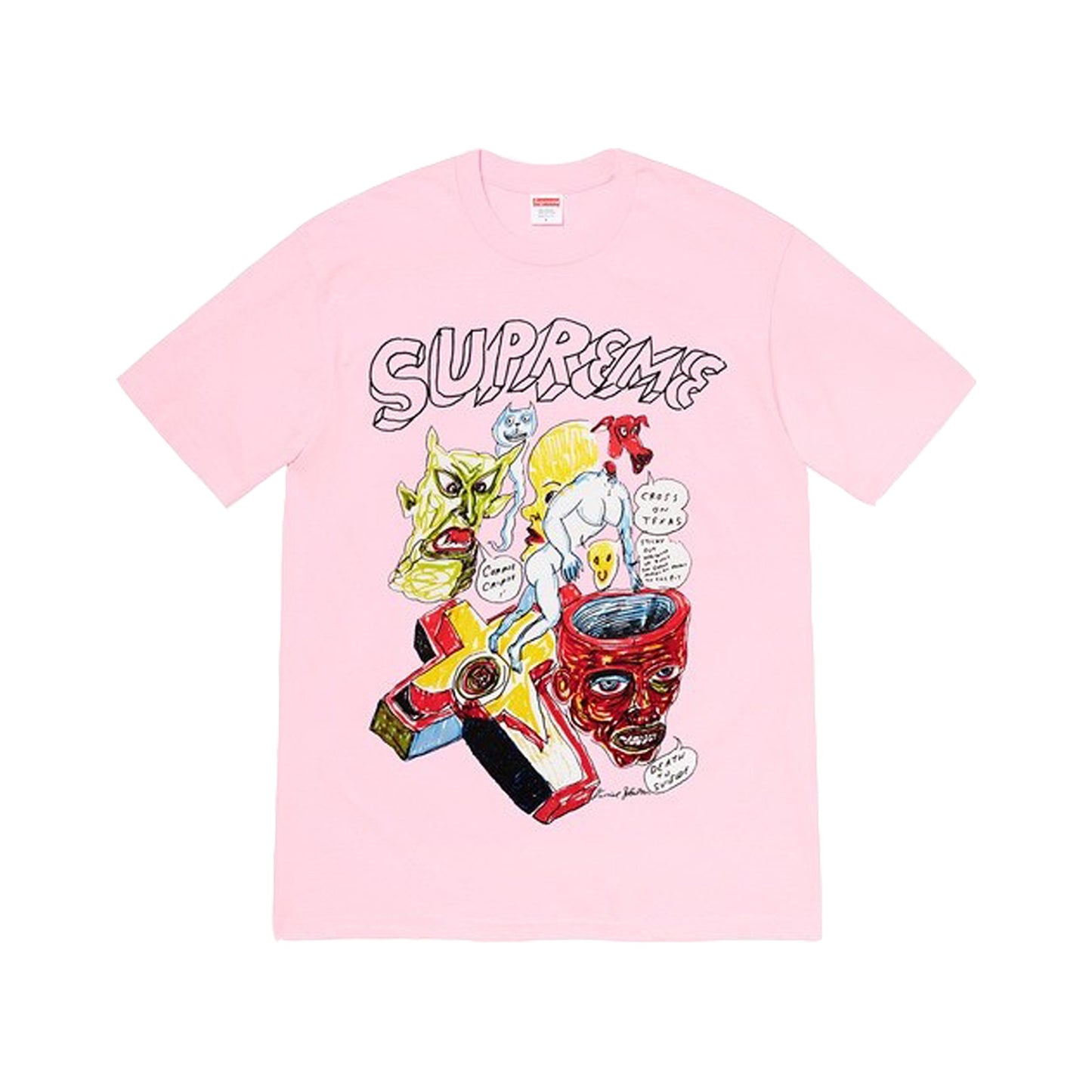 Supreme Daniel Johnston Tee Light Pink, Clothing- re:store-melbourne-Supreme